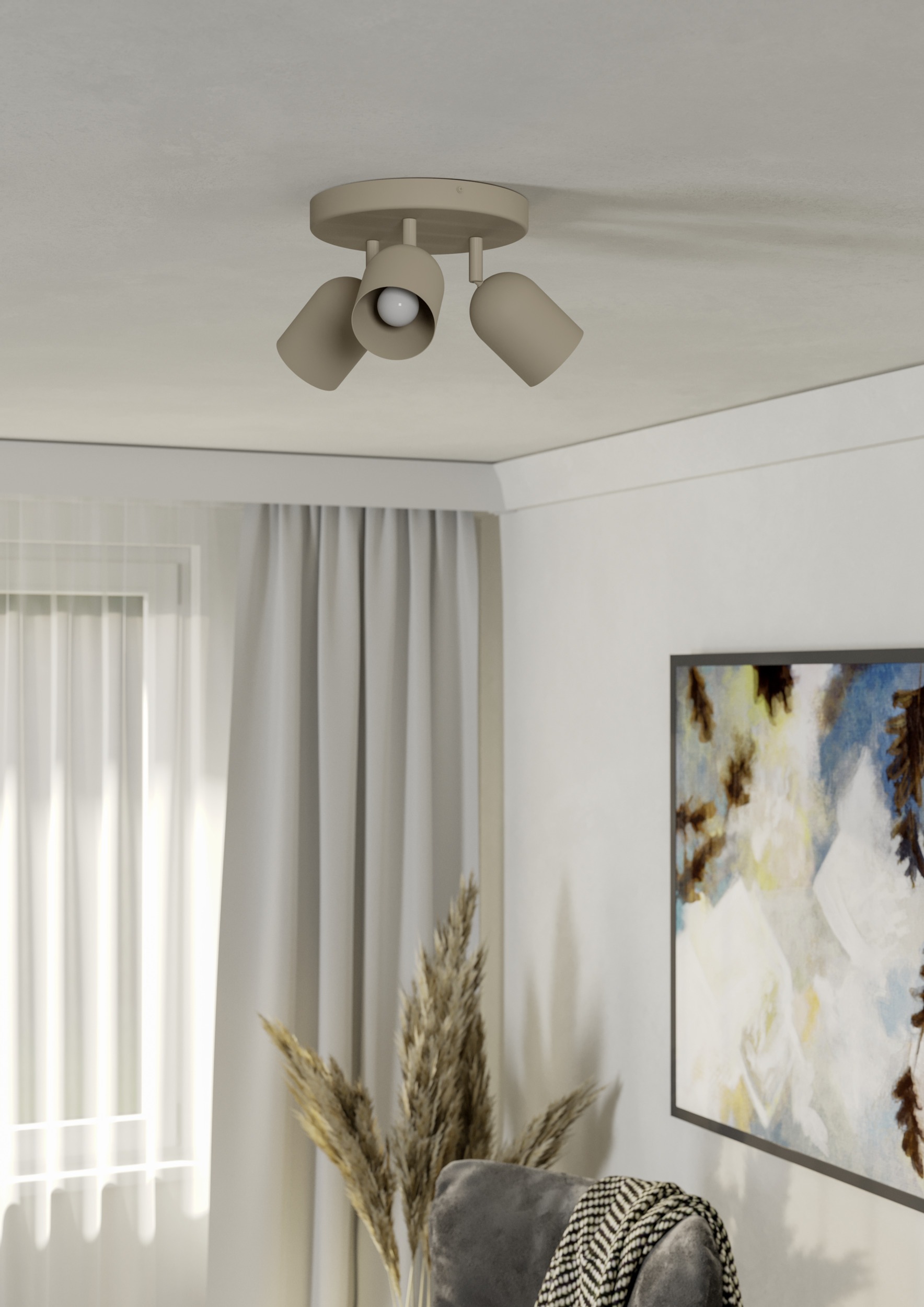 EGLO Deckenleuchte »TILSTON Spotlampe - Stahl - E14 - 3X40W - IP20« E14 1 Stk. Deckenlampe, Deckenstrahler, Strahler, H21 x Ø25 cm