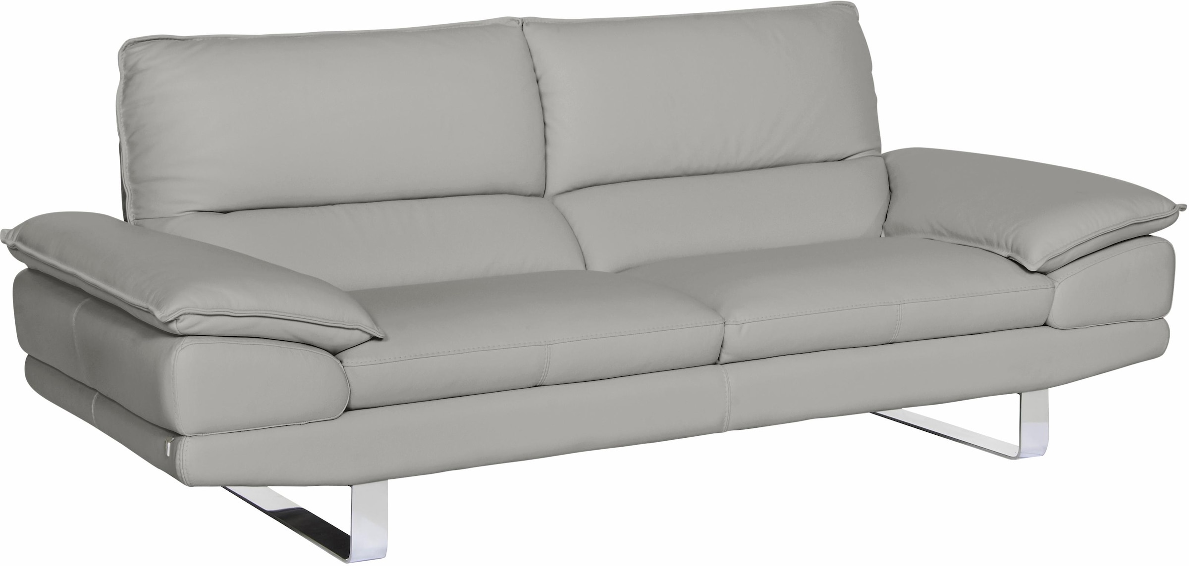 CALIA ITALIA 3-Sitzer »Dave, Sitzkomfort der Extraklasse, tolle Details«, Designsofa auf Kufenfuß, in zwei Lederqualitäten