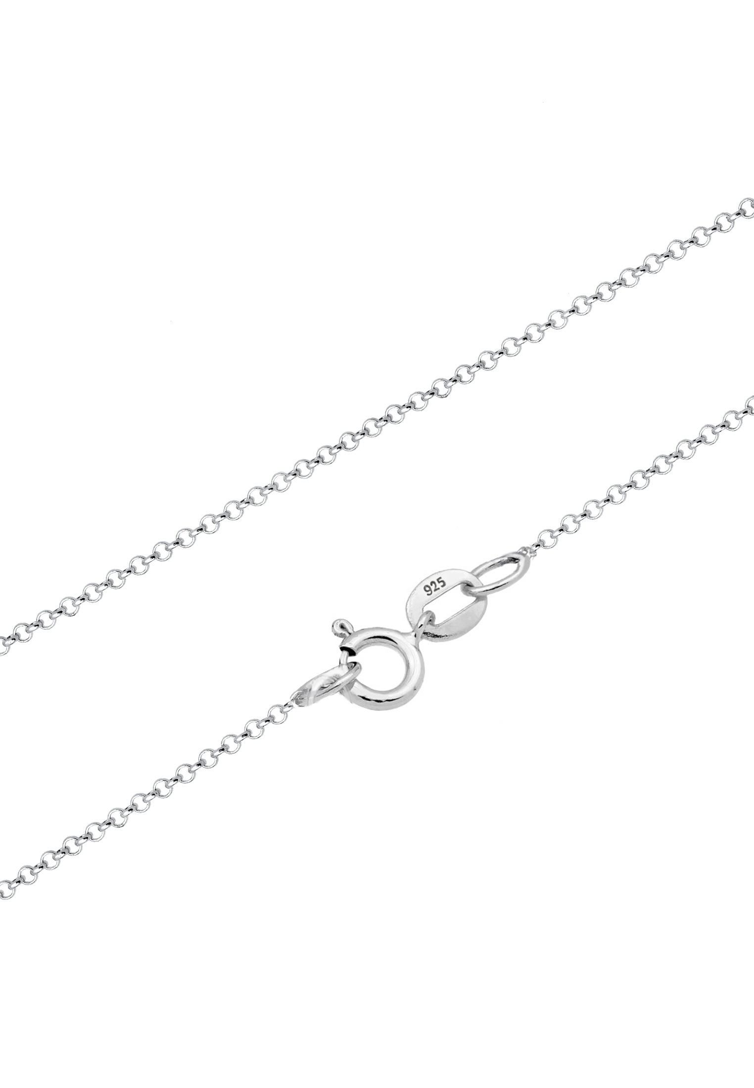 Elli Kette mit Anhänger »Halskette Plättchen Rechteck Organic Look 925 Silber«