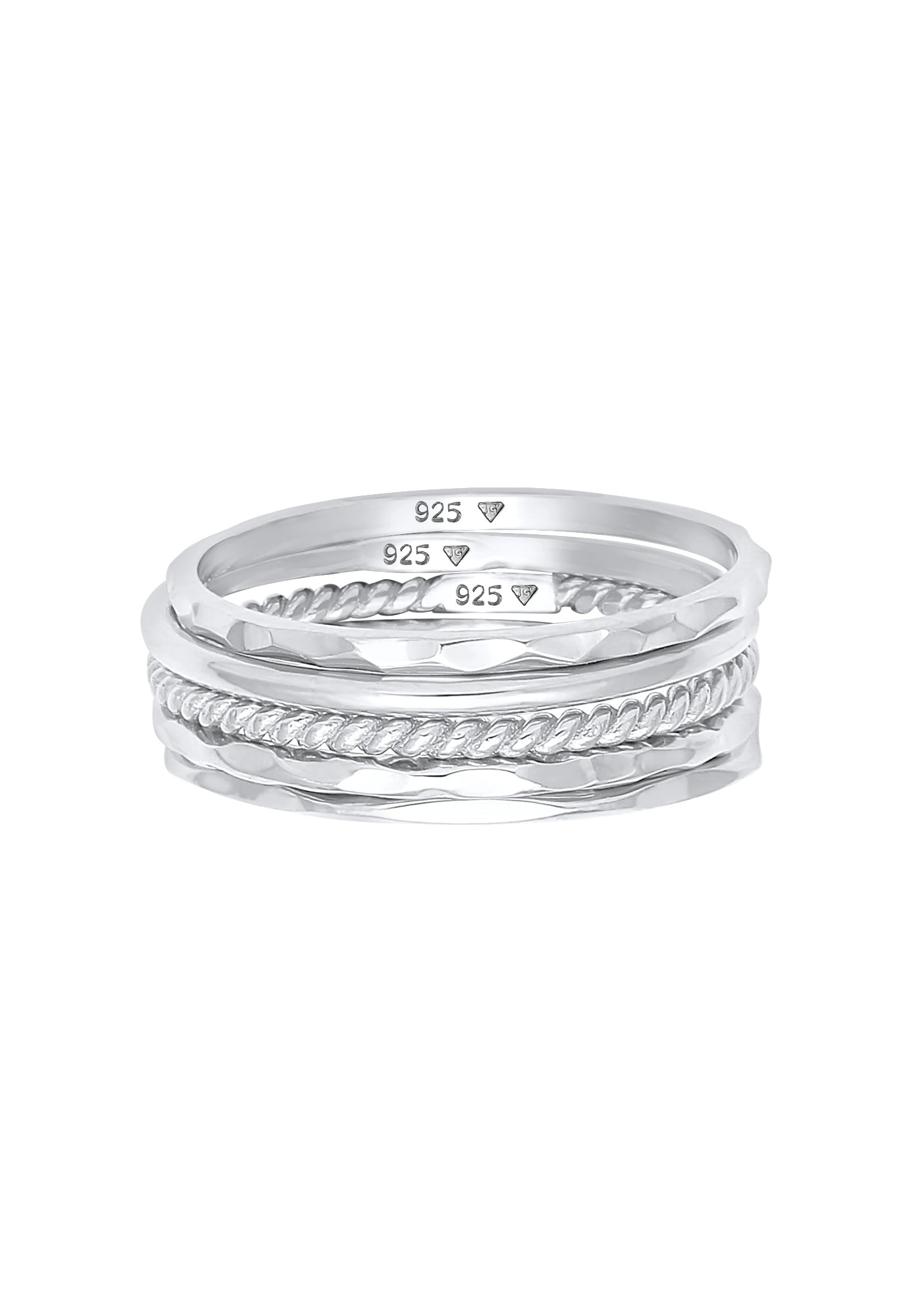 Elli Ring-Set »Ring Stapelring Stacking Boho Set (5 tlg.) 925 Sterling Silber«