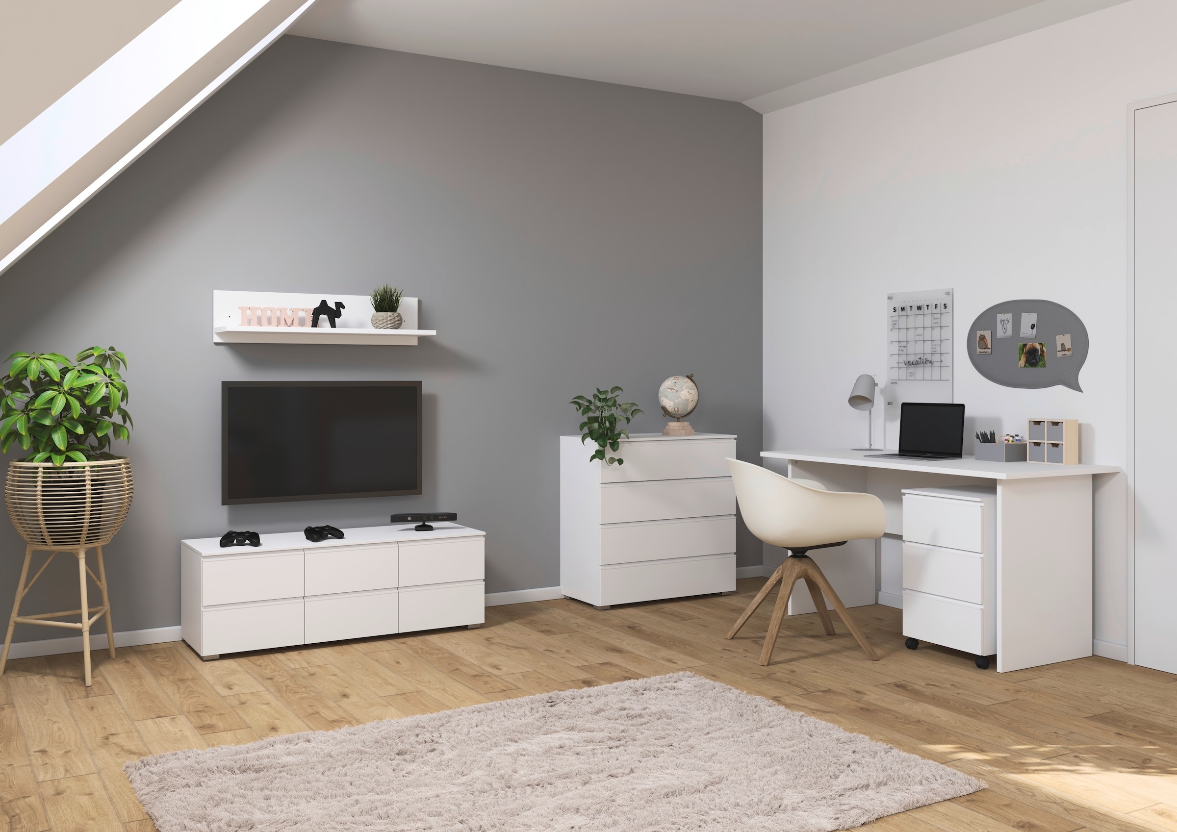 rauch Schreibtisch »Joel« Breite 140 cm,  in schlichtem Design mit großer Ablagefläche MADE IN GERMANY