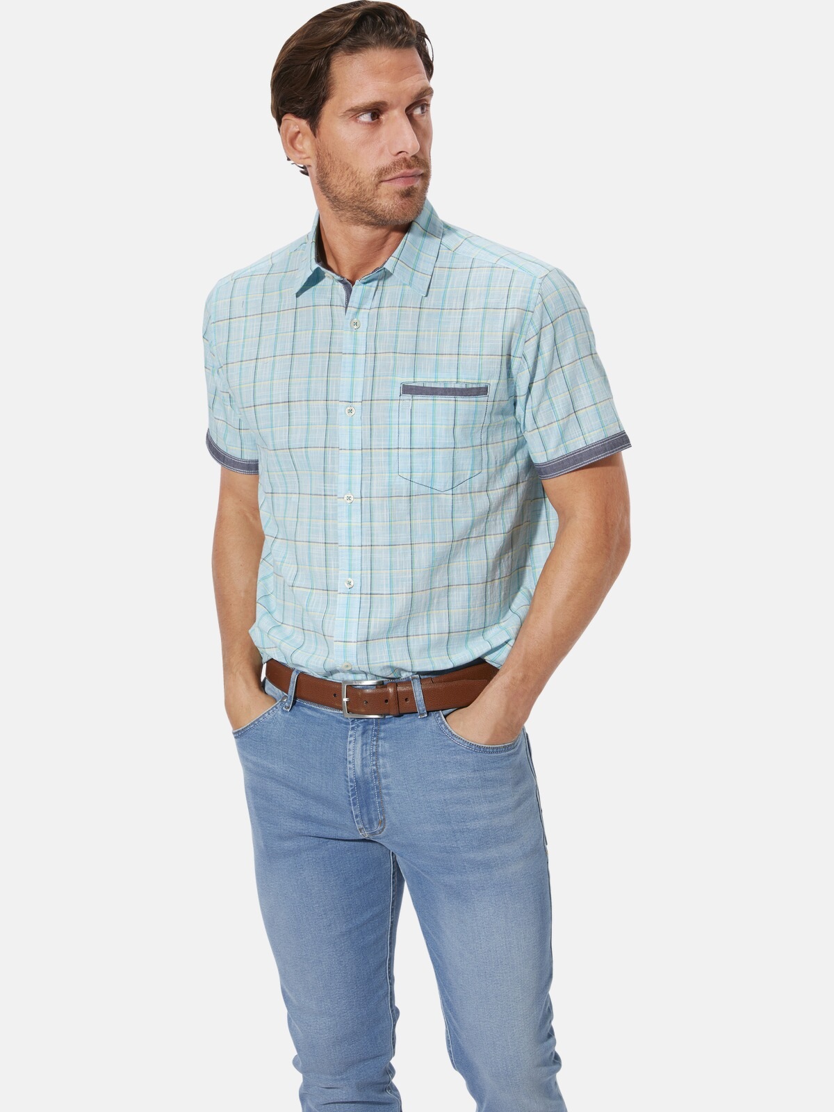 Babista Kurzarmhemd »Kurzarmhemd GIDONA« 1 Stk. mit kontrastfarbenen Akzenten