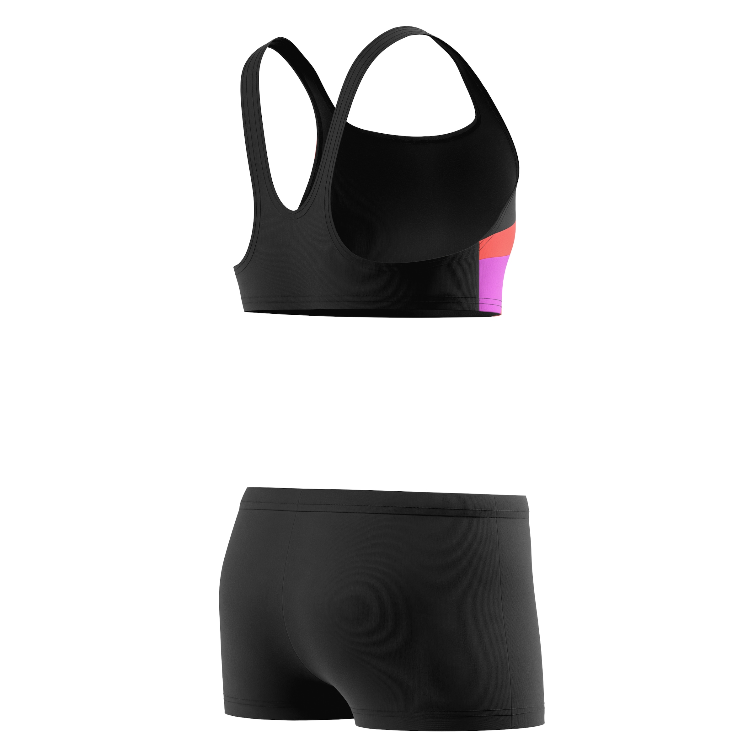 Speedo Bustier-Bikini »HYPERBOOM BUTTERFLY BACK 2PC BLK/PNK«