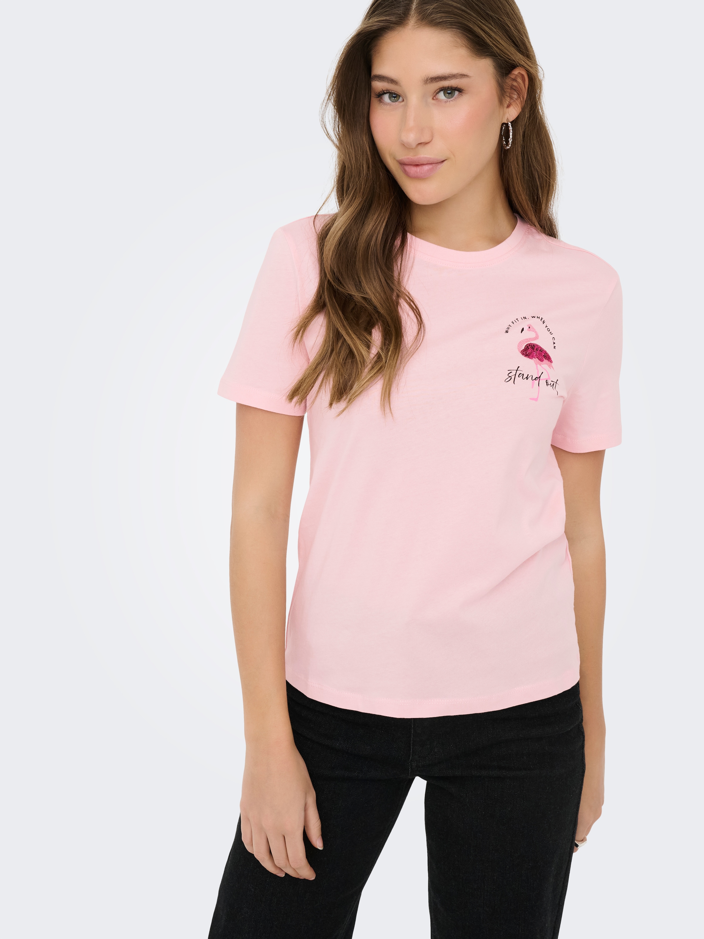 ONLY Kurzarmshirt »ONLKITA S/S TEE JRS NOOS« Baumwolle, regular fit