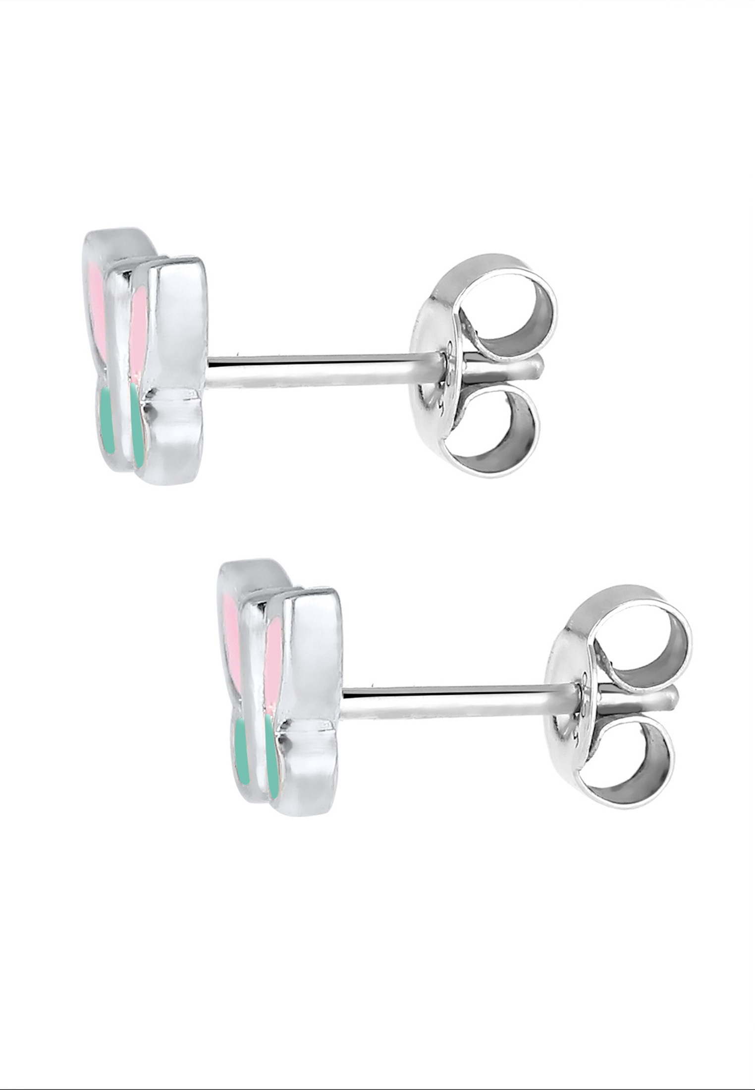Elli Paar Ohrstecker »Ohrringe Kinder Schmetterling Pastel Emaille 925 Silber«