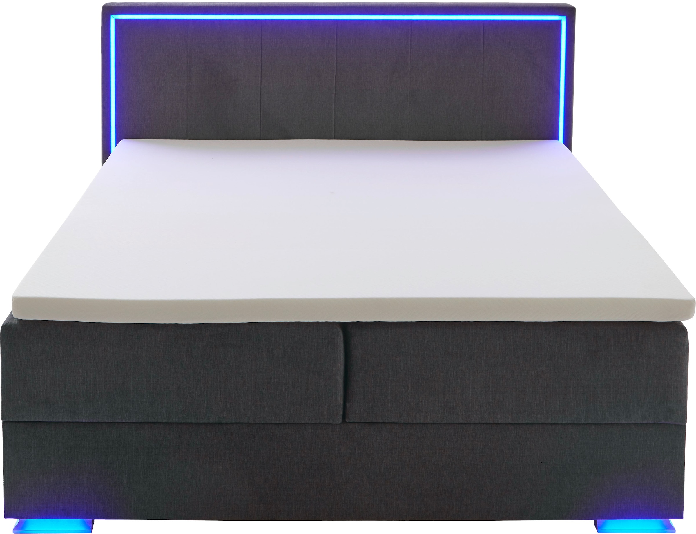 meise.möbel Boxspringbett »Colorado II«, inkl. LED-Beleuchtung & Topper