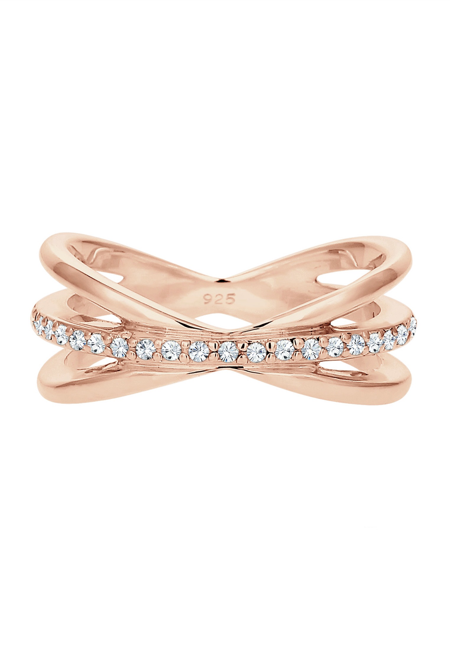 Elli Premium Silberring »Ring Wickelring Blogger Kristalle 925 Silber«
