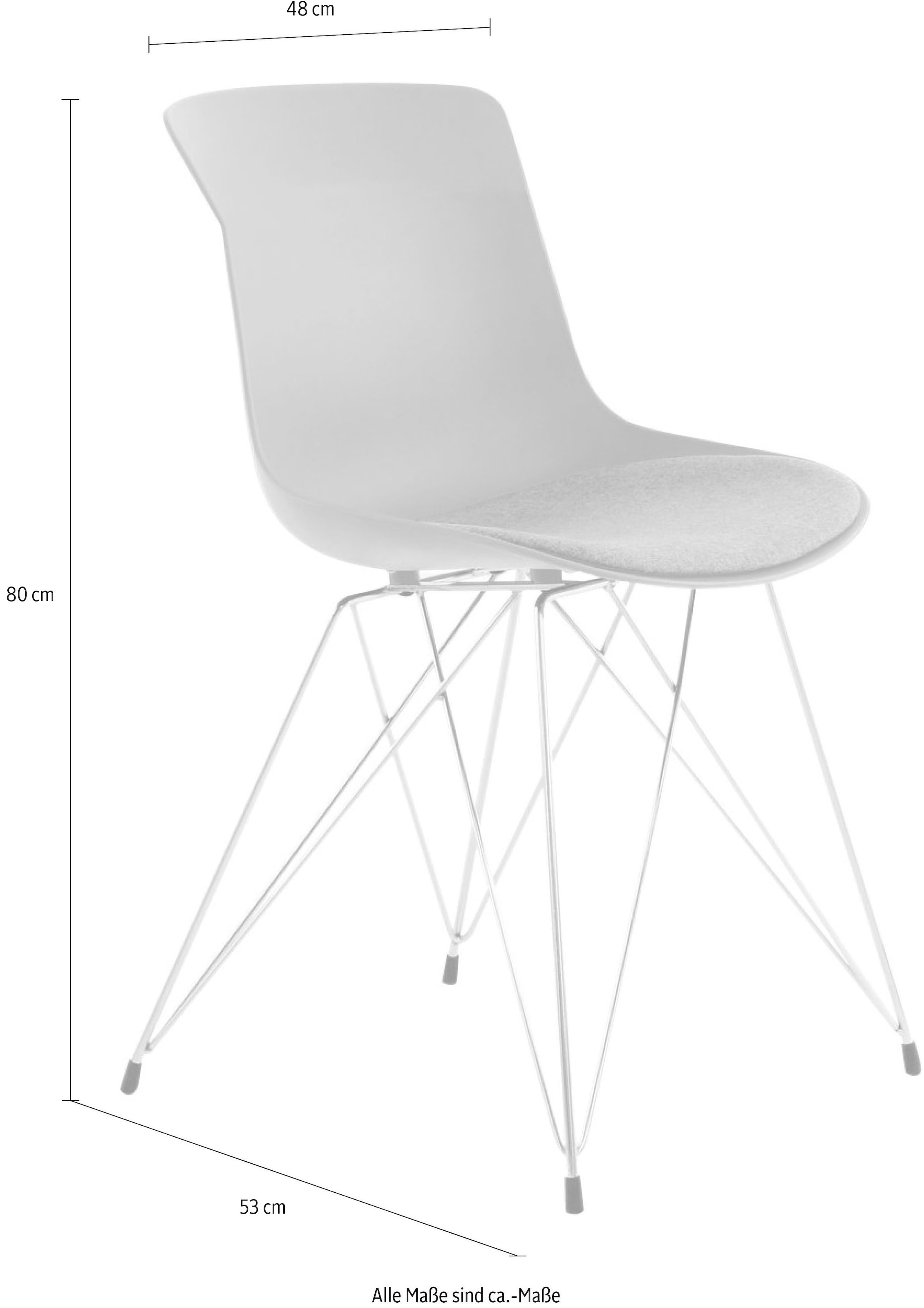Kayoom Stuhl »Emily 110 2er-Set, zeitloses Design, stilvolle Farbkombination«, (Set), 2 St., Polyester, pflegeleicht, strapazierfähig, für jede Einrichtung geeignet