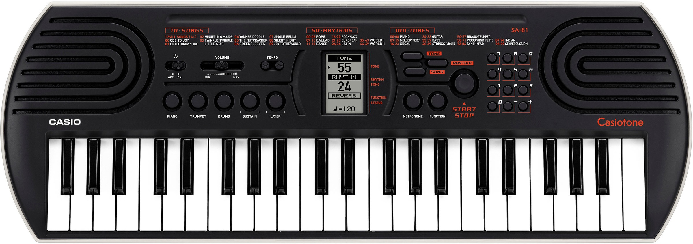 CASIO Home-Keyboard »Mini-Keyboard SA-81«, mit 44 Tasten