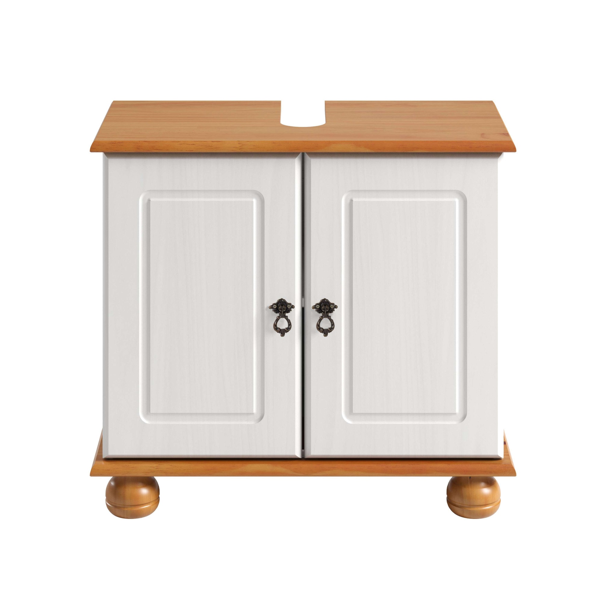 OTTO home Waschbeckenunterschrank »Finca« aus massivem Kiefernholz, Siphonausschnitt, Breite 62 cm, Höhe 55 cm