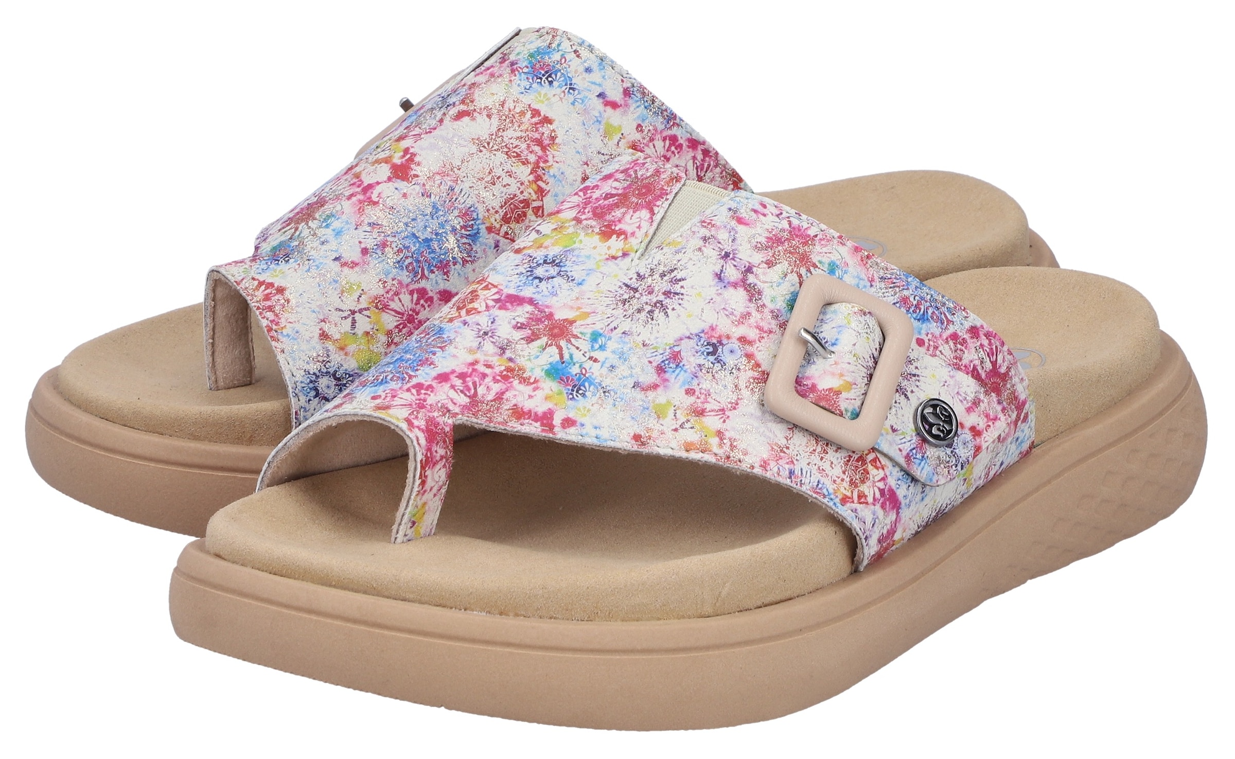 Rieker Zehentrenner  Pantolette, Sommerschuh, Hausschuh zum Schlupfen