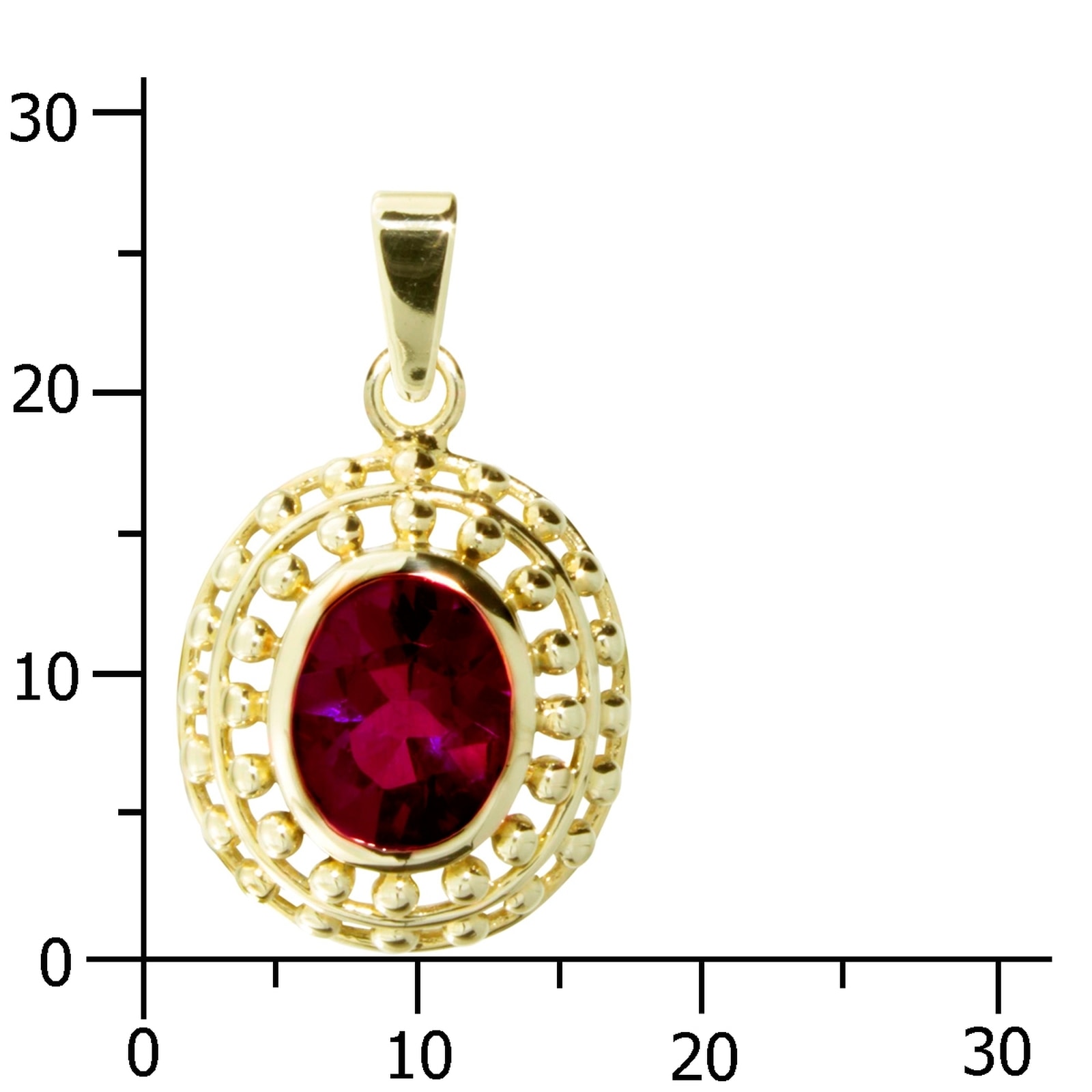 OSTSEE-SCHMUCK Kettenanhänger »- Felizitas - Gold 333/000 - Granat«