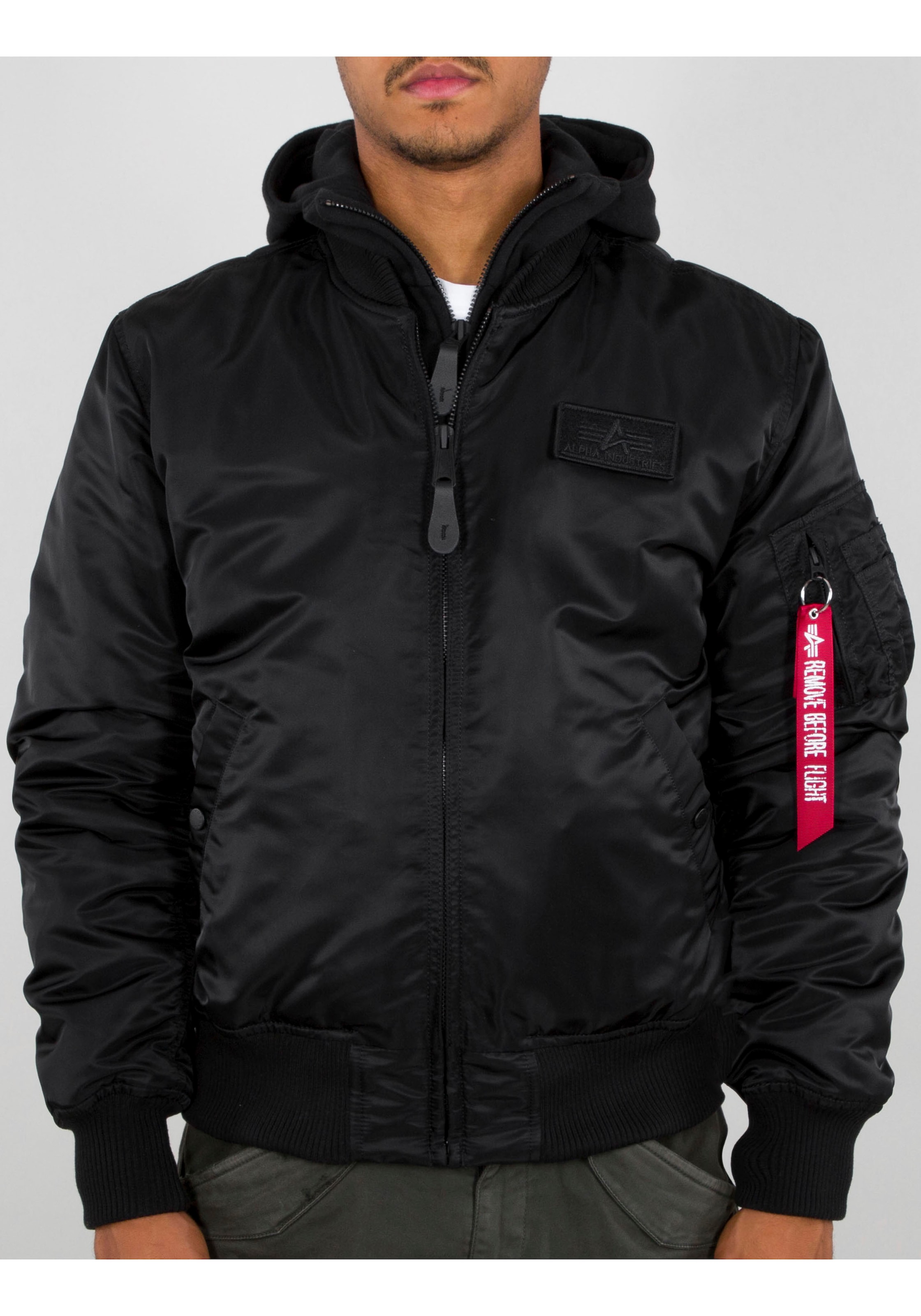 Alpha Industries Bomberjacke »MA-1 ZH Back Print«, mit Kapuze
