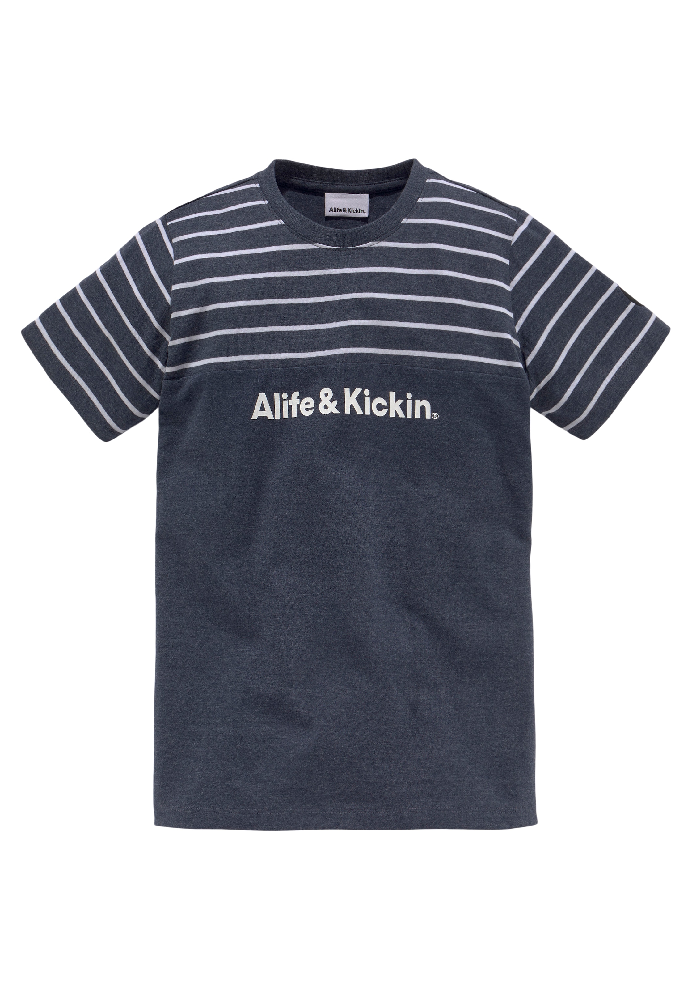 »Colorblocking«, Kickin NEUE in bei Ringel, MARKE! Qualität und melierter T-Shirt Alife garngefärbten &