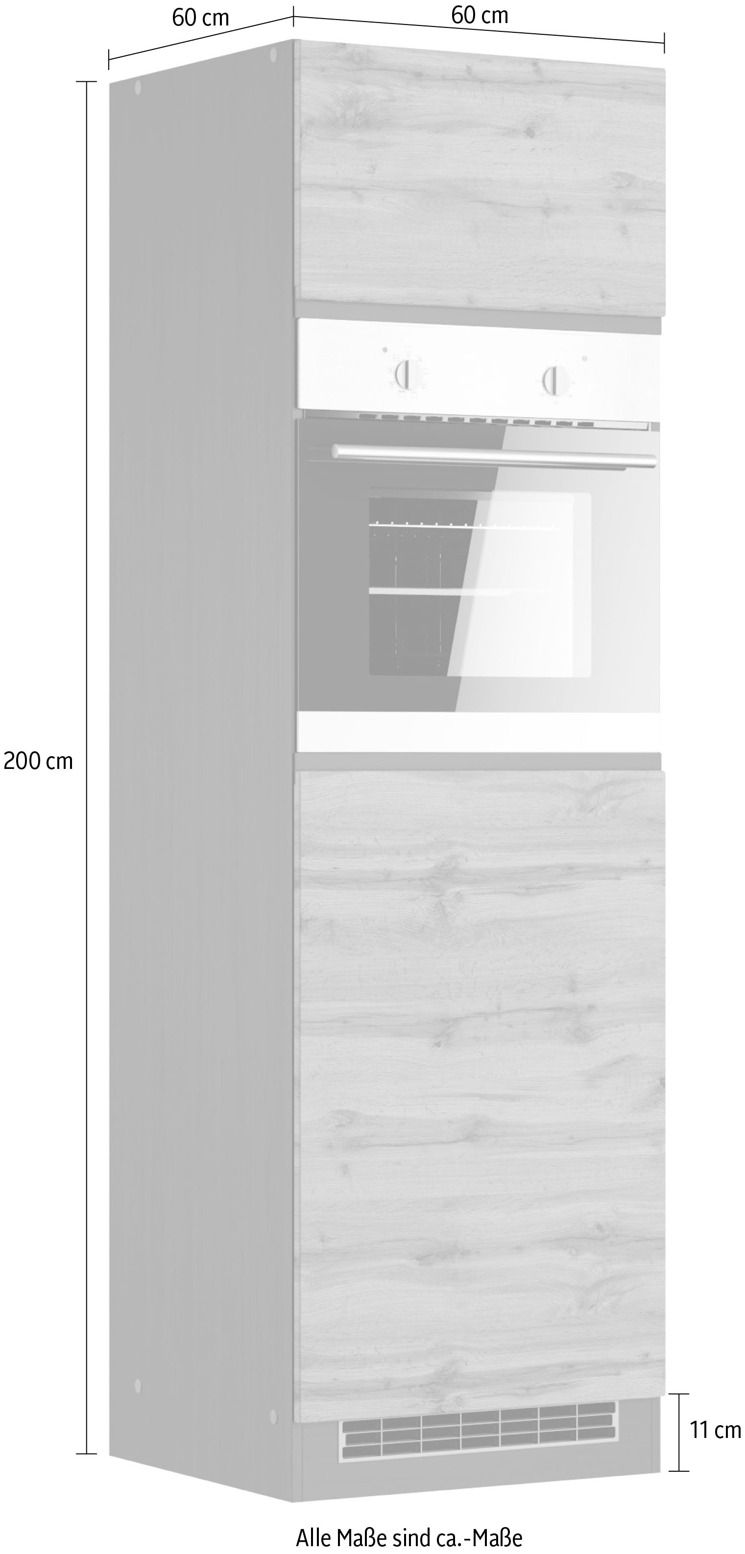 HELD MÖBEL Backofen/Kühlumbauschrank »Riesa«, Breite 60 cm, MDF-Fronten auf  Raten kaufen | Kühlschrankumbauschränke