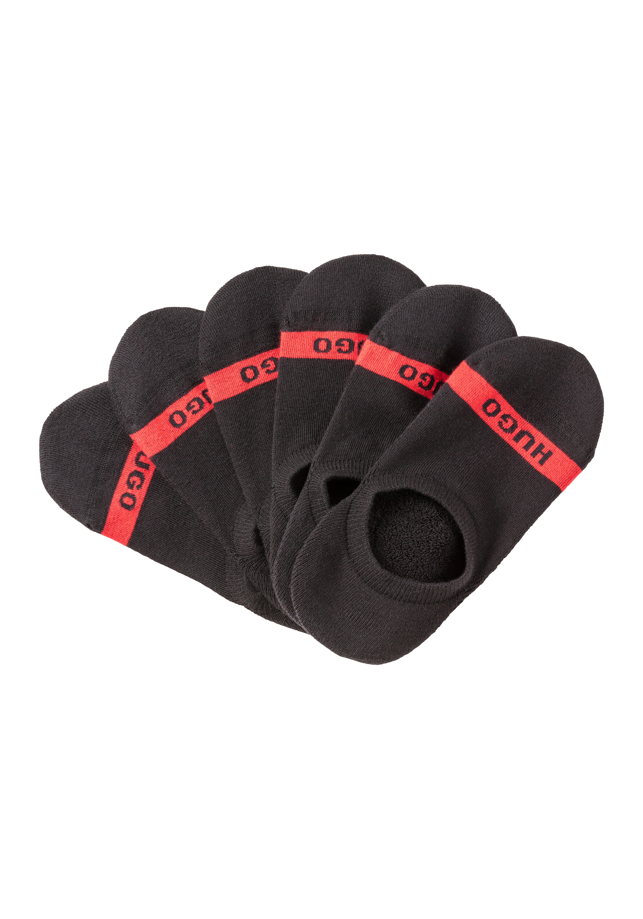HUGO Underwear Businesssocken »3P LC PLUSH TAPE CC«, (Packung, 3 Paar, 3er), mit HUGO Logostickerei auf rotem Farbstreifen
