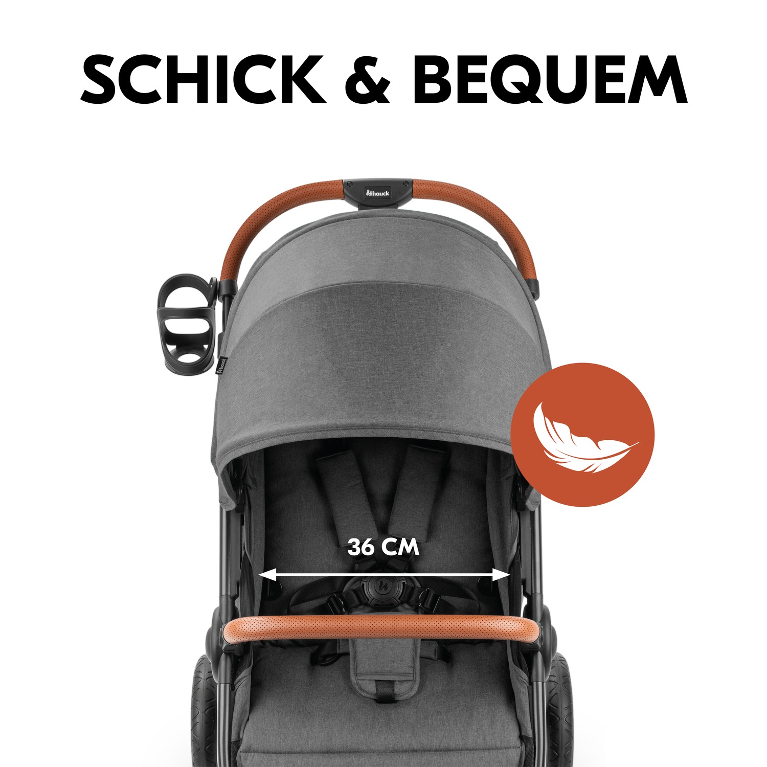 Hauck Kinder-Buggy »Uptown, Black Melange Grey«, 22 kg, bis 22 kg belastbar