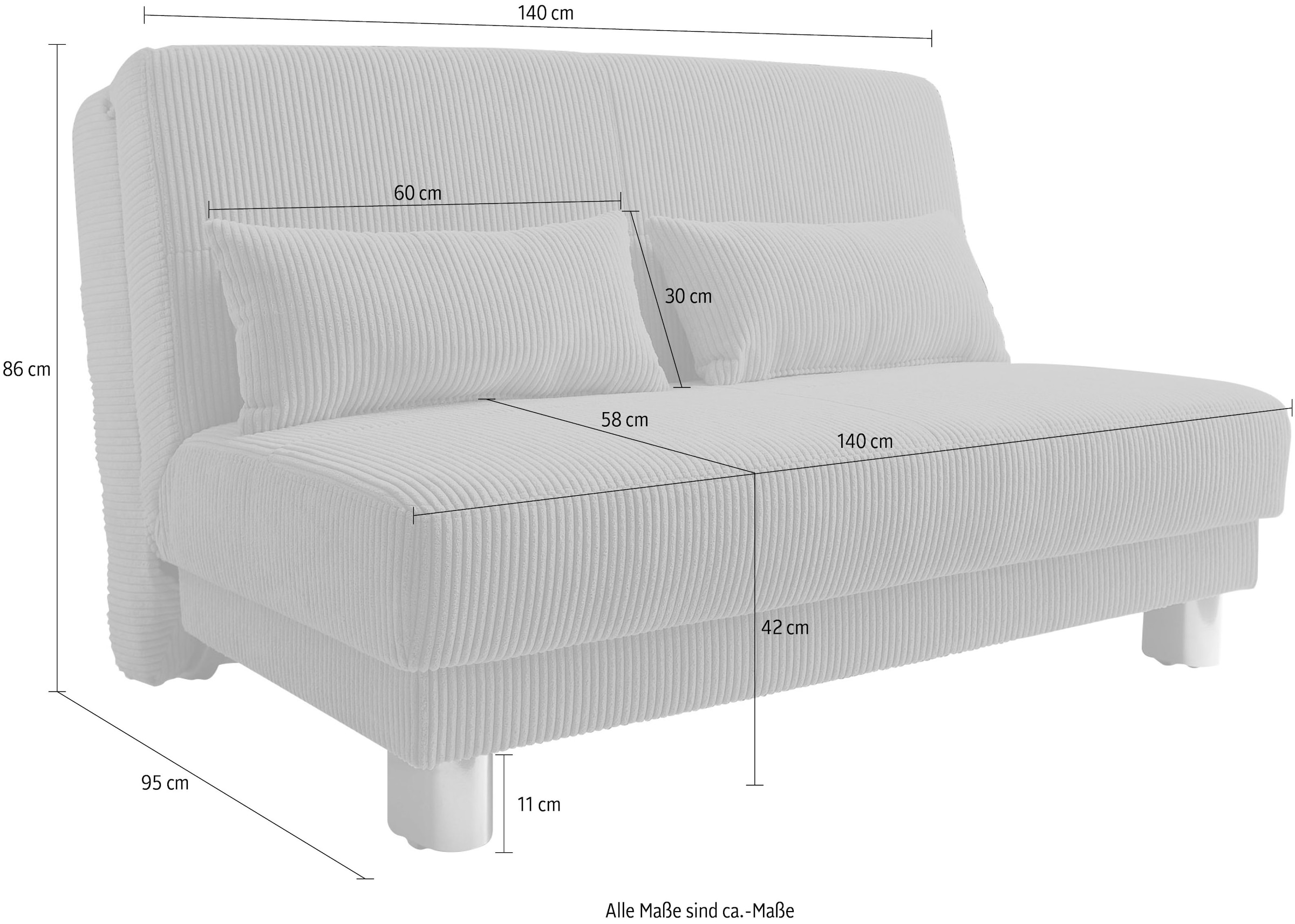 INOSIGN Schlafsofa »Gina«, mit einem Handgriff vom Sofa zum Bett