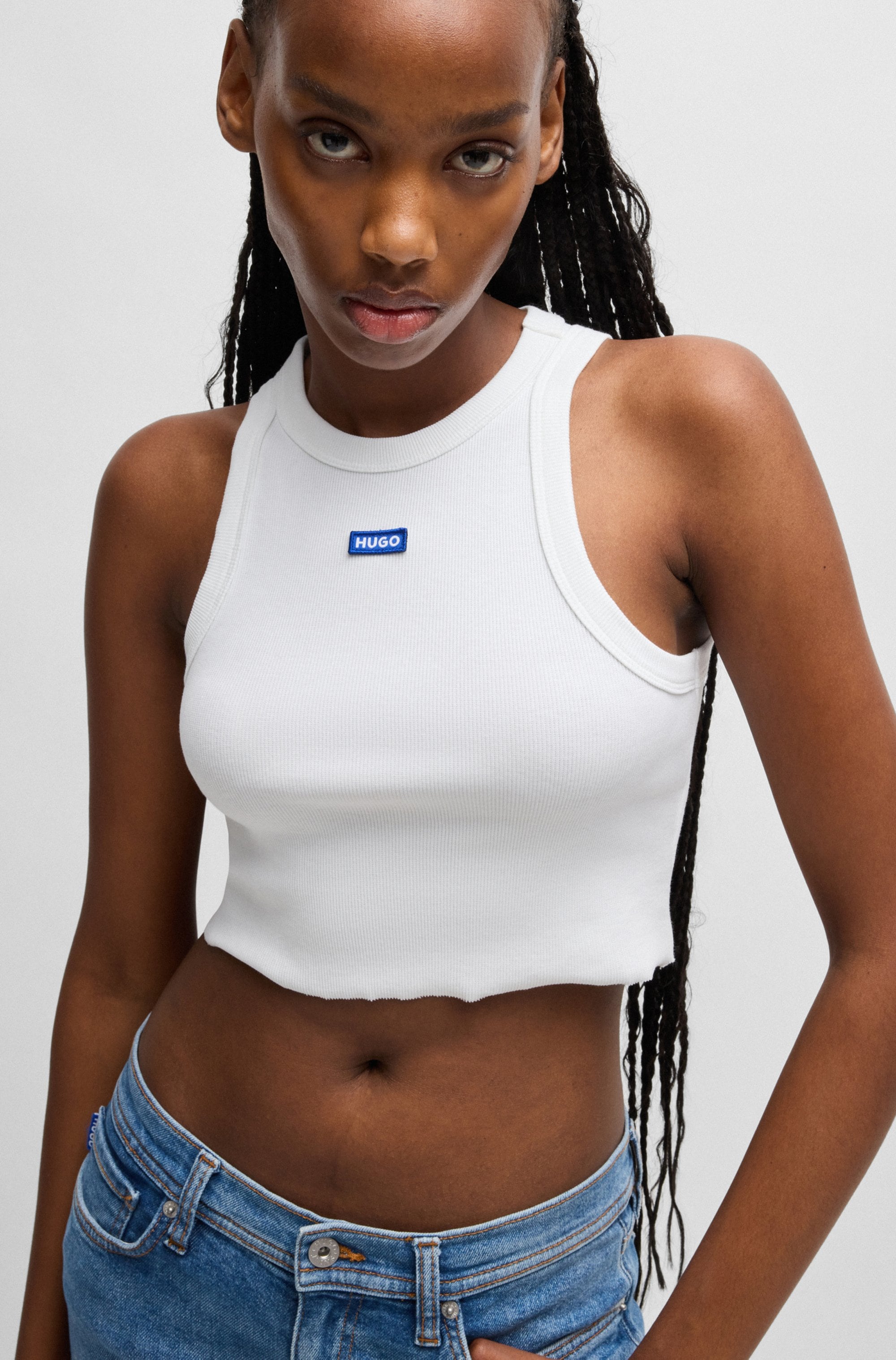 HUGO Blue Tanktop »Baby Tank«, Cropped-Form