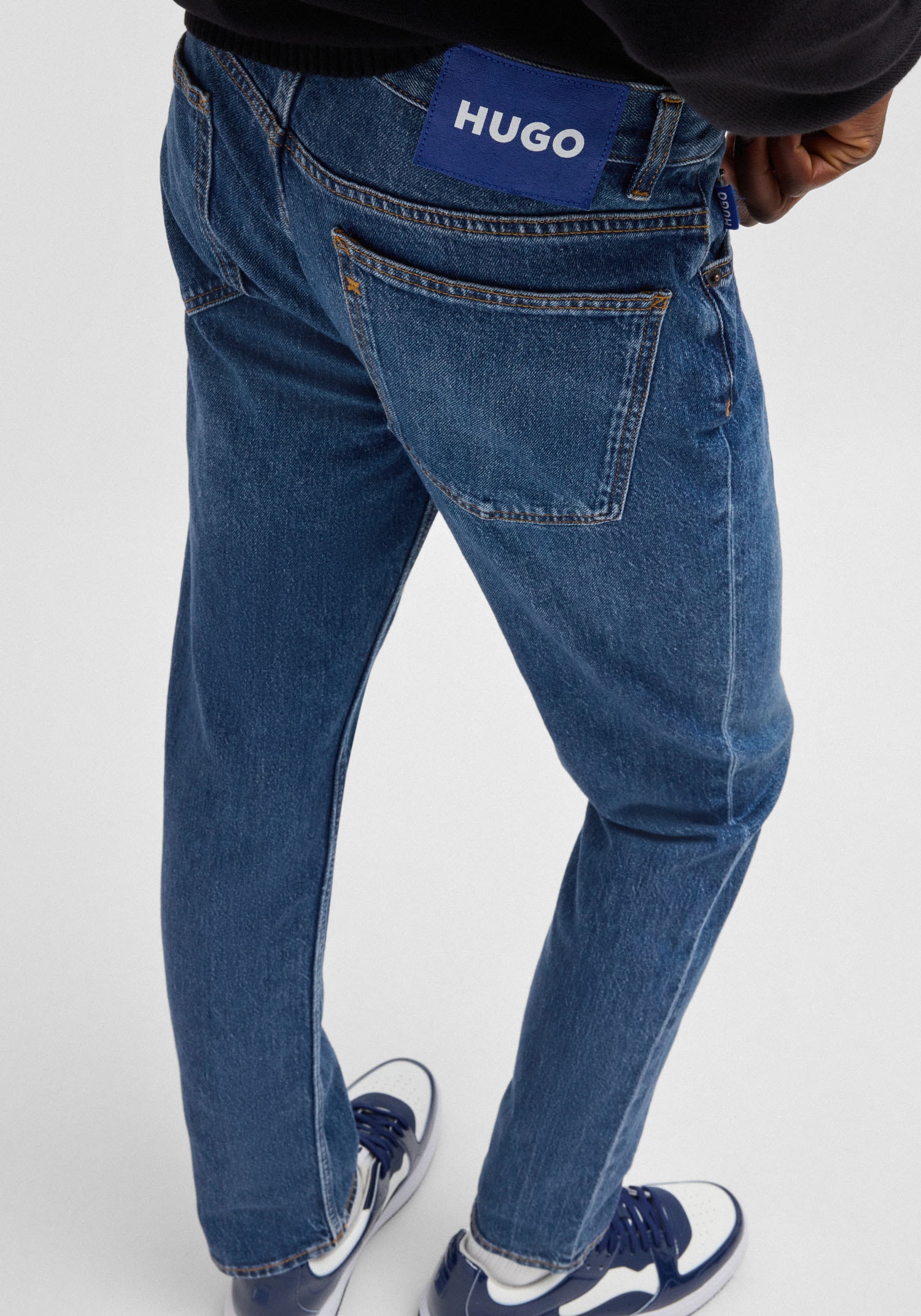 HUGO Blue Slim-fit-Jeans »Ash«, mit Stone-washed-Finish