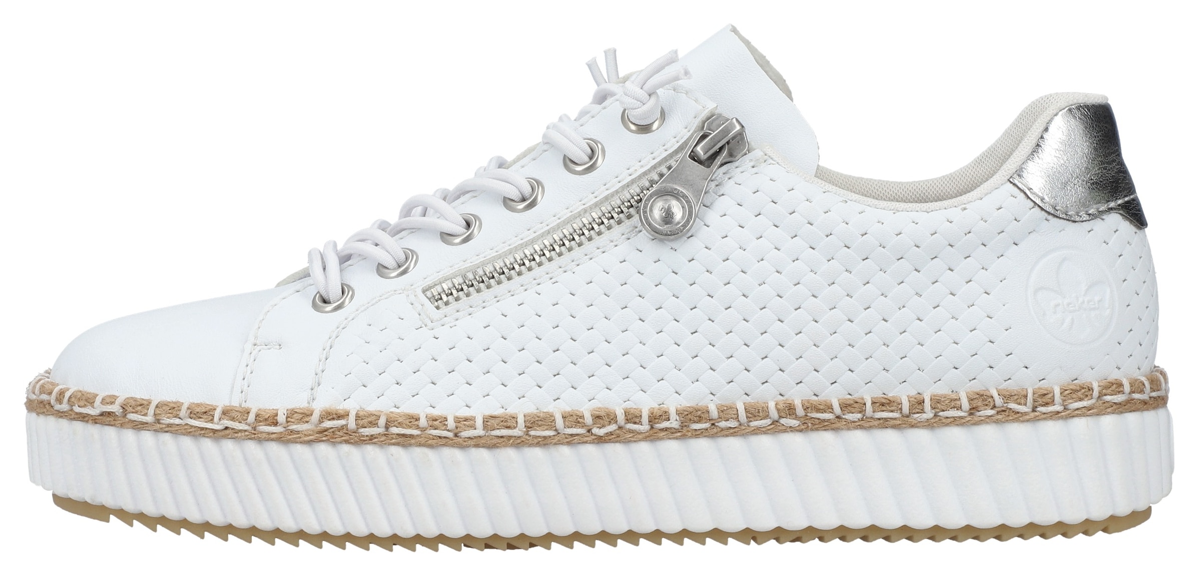 Rieker Sneaker, mit modischer Ziernaht, Freizeitschuh, Halbschuh, Schnürschuh