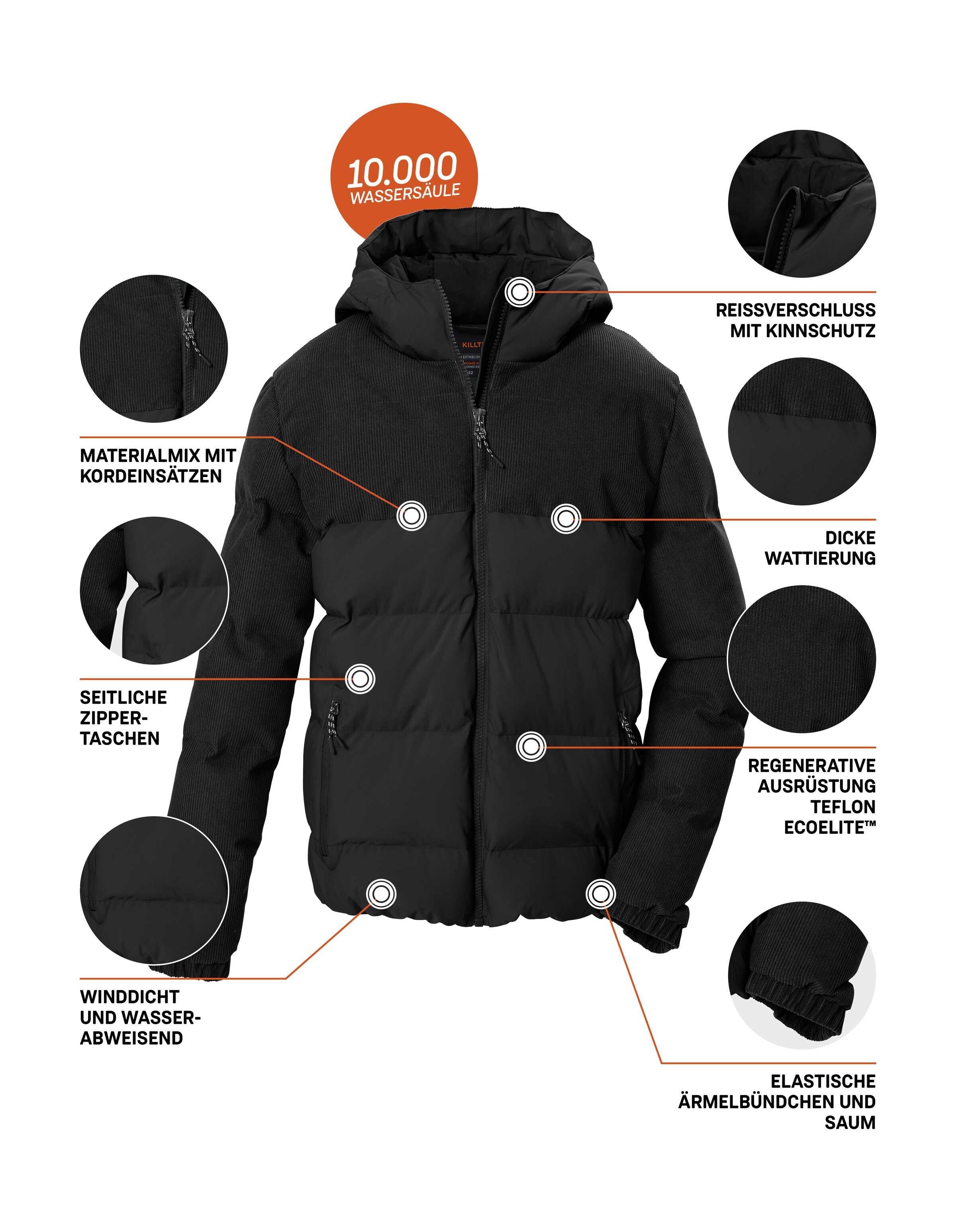 Killtec Steppjacke »KOW 185 BYS QLTD JCKT« Winddicht, wasserabweisend, Teflon EcoElite™ imprägniert