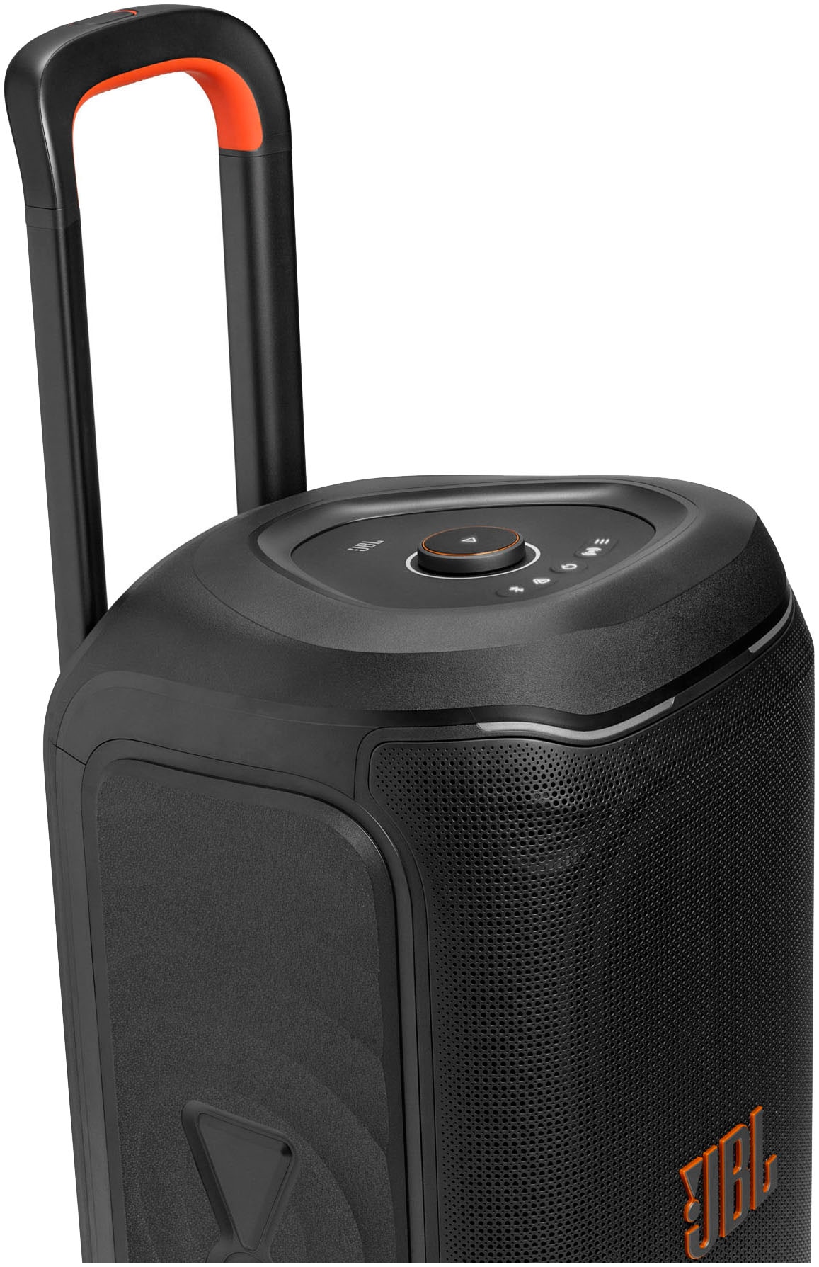 JBL Party-Lautsprecher »PARTYBOX 330« (A2DP Bluetooth | AVRCP Bluetooth | Bluetooth Lautstärkeanpassung 280 W) Tragbarer Party-Lautsprecher mit Beleuchtung, Teleskopgriff und Rollen