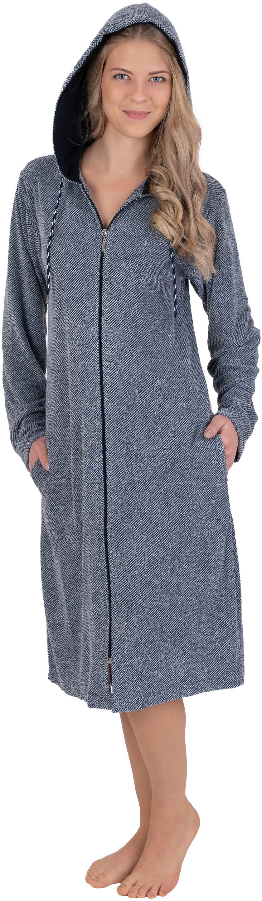 Wewo fashion Damenbademantel »6039, ideal für Sauna & Spa, Hotelbademantel, Morgenmantel«, (1 St.), leichte Badejacke