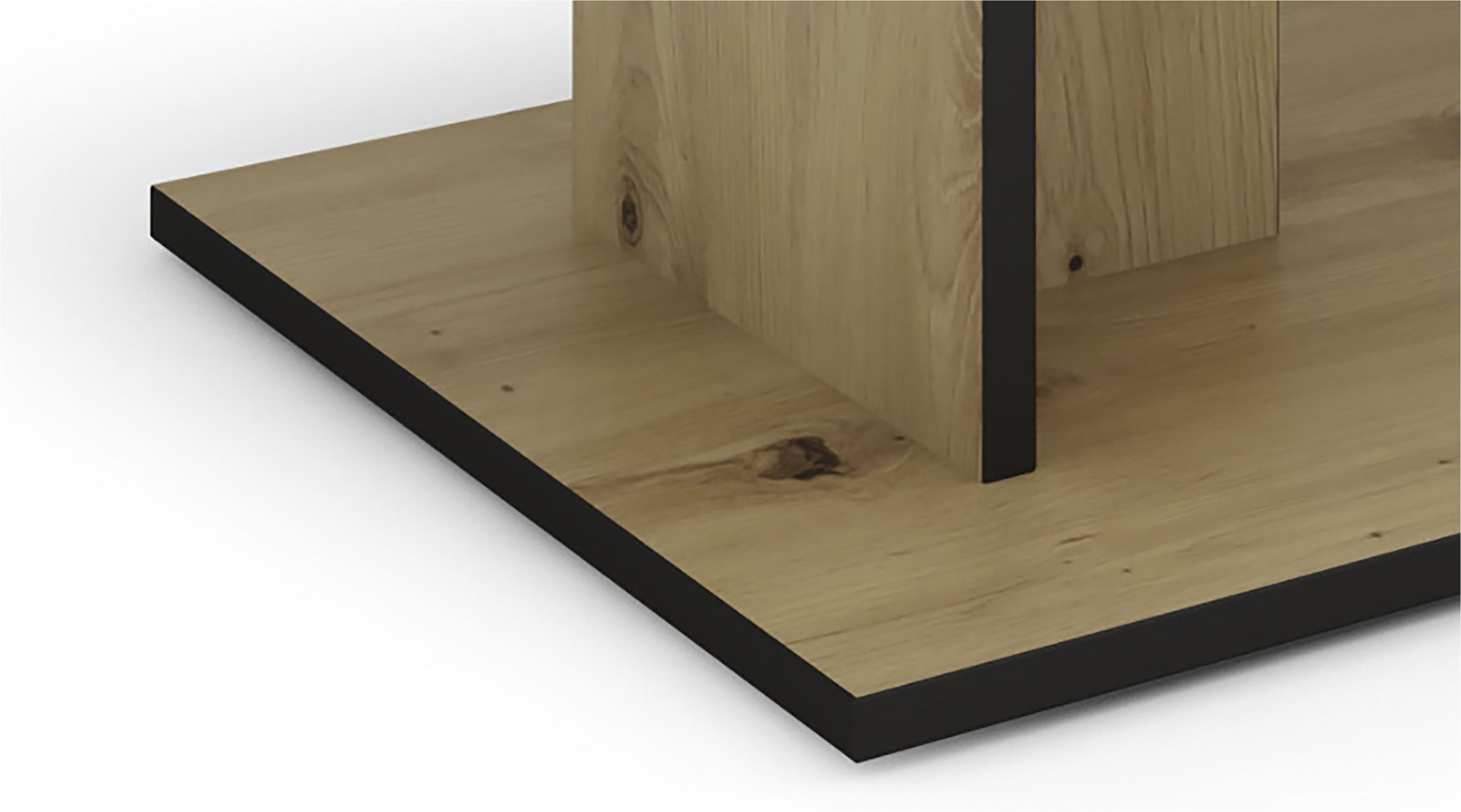 byLIVING Couchtisch »TOM« Eiche-Optik oder Weiß, Kante schwarz, Belastbarkeit 40 kg, B: 110 cm