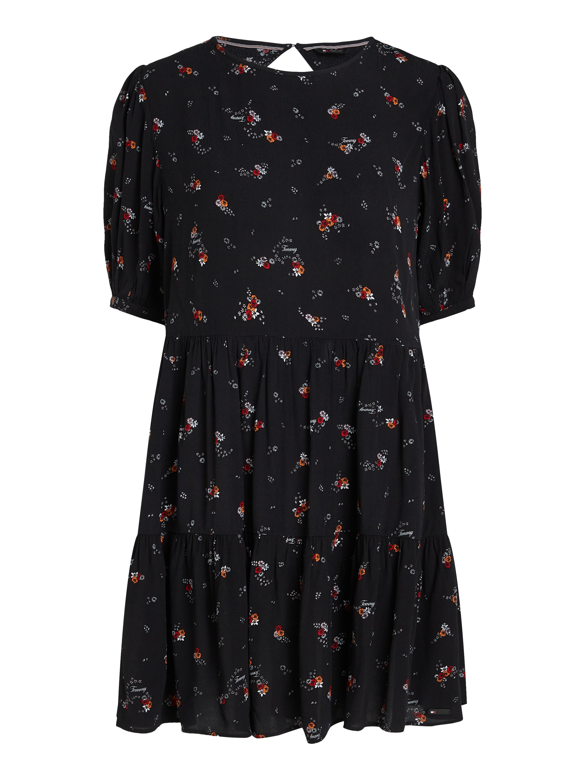 Tommy Jeans Blusenkleid »TJW BLACK FLORAL TIERD DRESS EXT«, mit Blumenprint