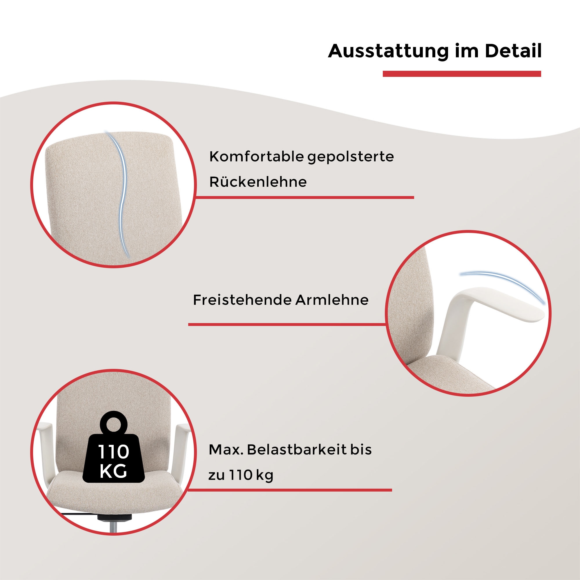 Duo Collection Drehstuhl »Floris« () 1 Stk.Weight Balance Mechanik - passt sich jedem Körpergewicht an