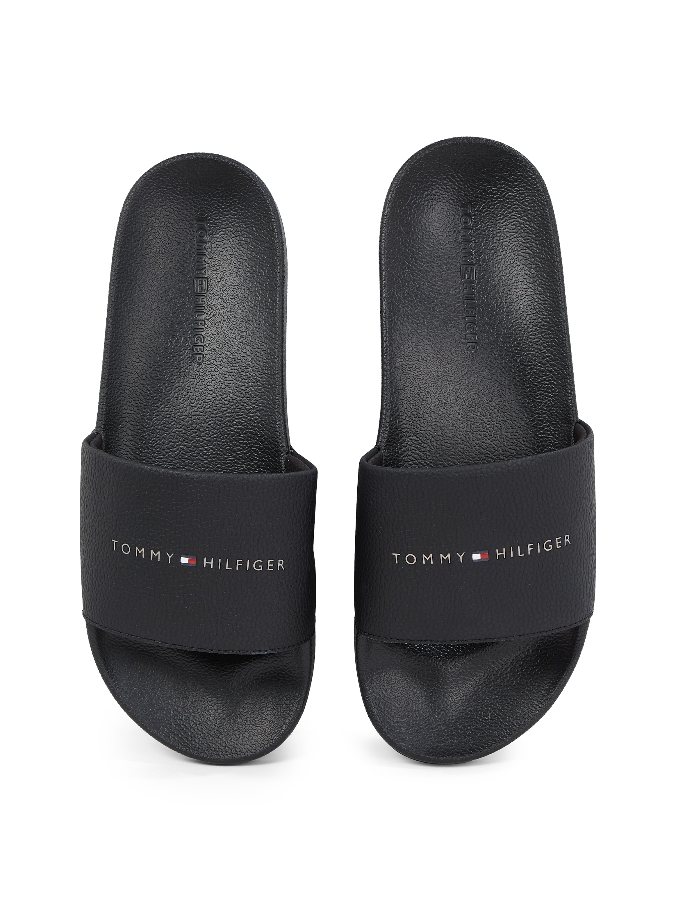 Tommy Hilfiger Pantolette »HILIFGER NYC POOL SLIDE«, Schlupfschuh, Strandschuh, Schlappen mit Logoschriftzug