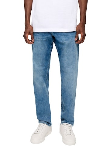 Tapered-fit-Jeans, mit Label-Badge