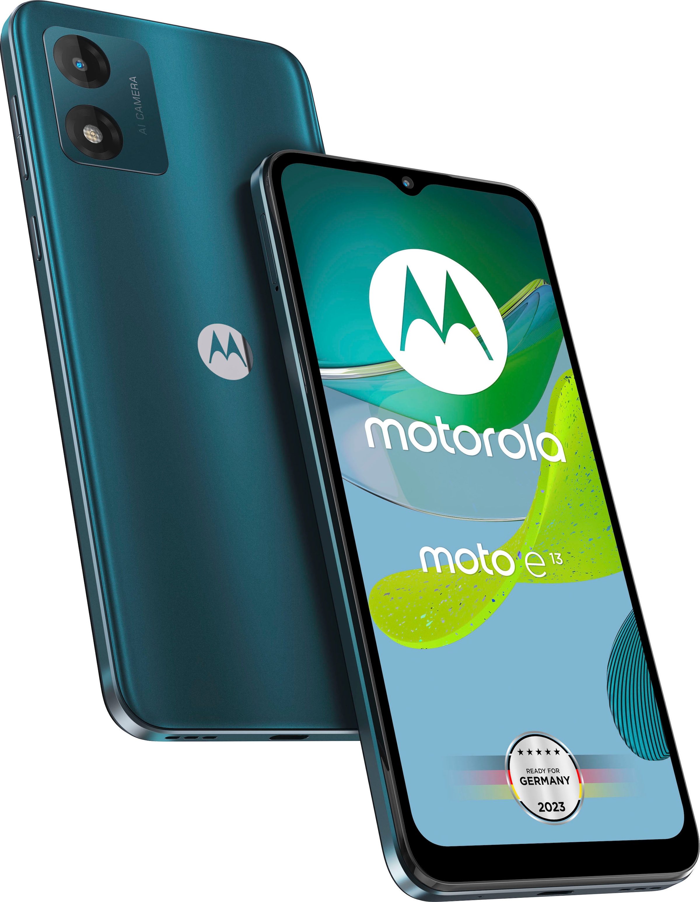 Green, UNIVERSAL Aurora GB XXL MP ➥ Motorola 16,56 13 Smartphone 3 Jahre | Zoll, Kamera Speicherplatz, »E13«, cm/6,52 Garantie 64