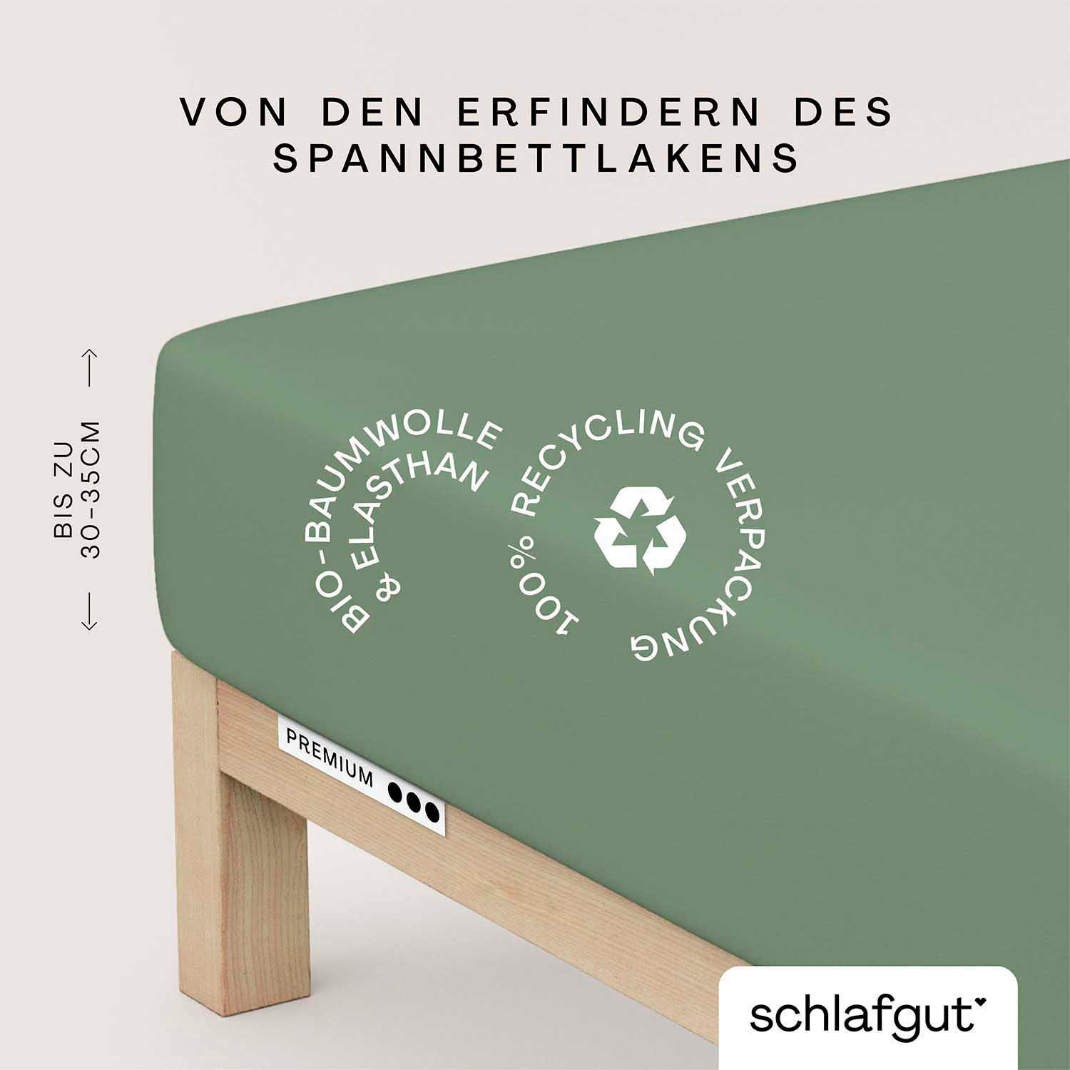 Schlafgut Spannbettlaken »Premium«, Zero Waste Verpackung, PREMIUM Qualität