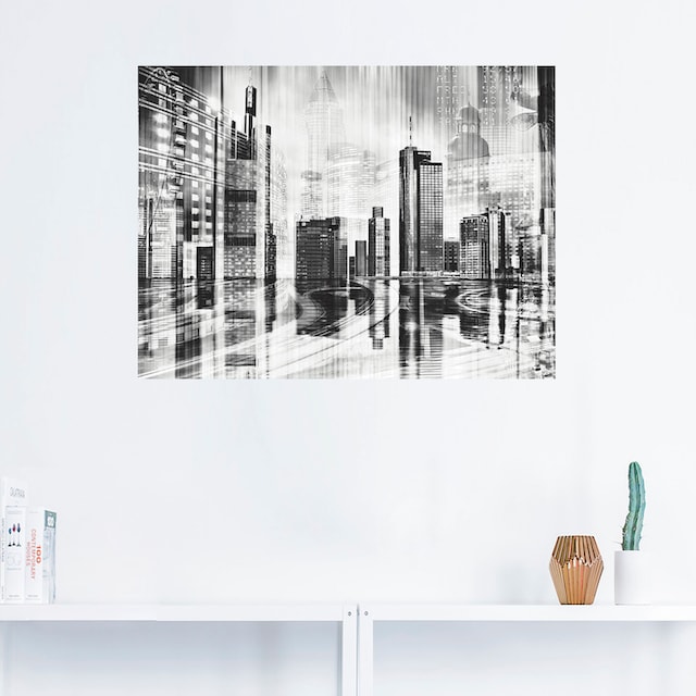 Artland Wandbild »Frankfurt Skyline Collage 01«, Deutschland, (1 St.), als  Leinwandbild, Wandaufkleber oder Poster in versch. Größen auf Raten kaufen