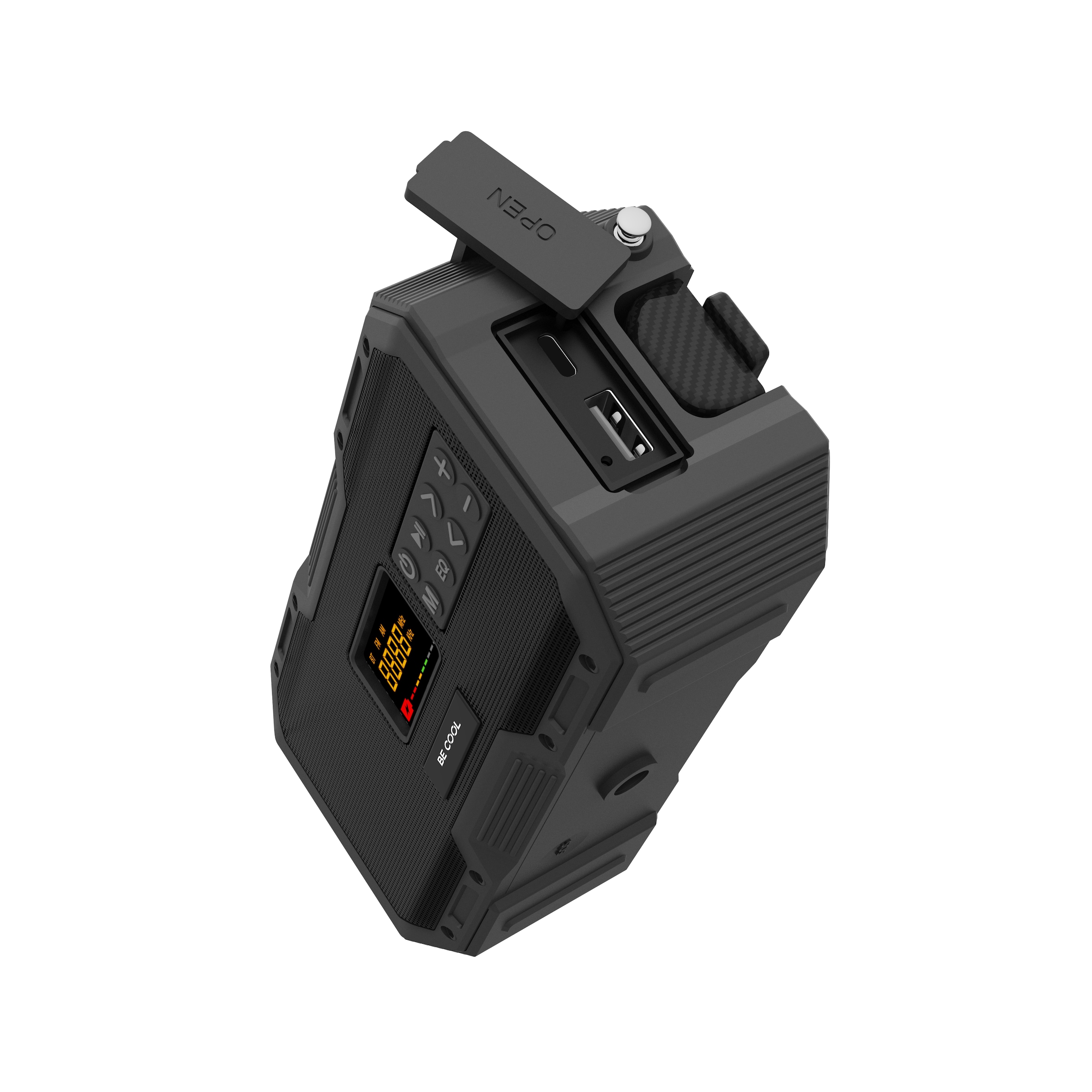 be cool Notfallradio »BE COOL KR587BR«, (Bluetooth), Notfallradio mit Temperaturanzeige