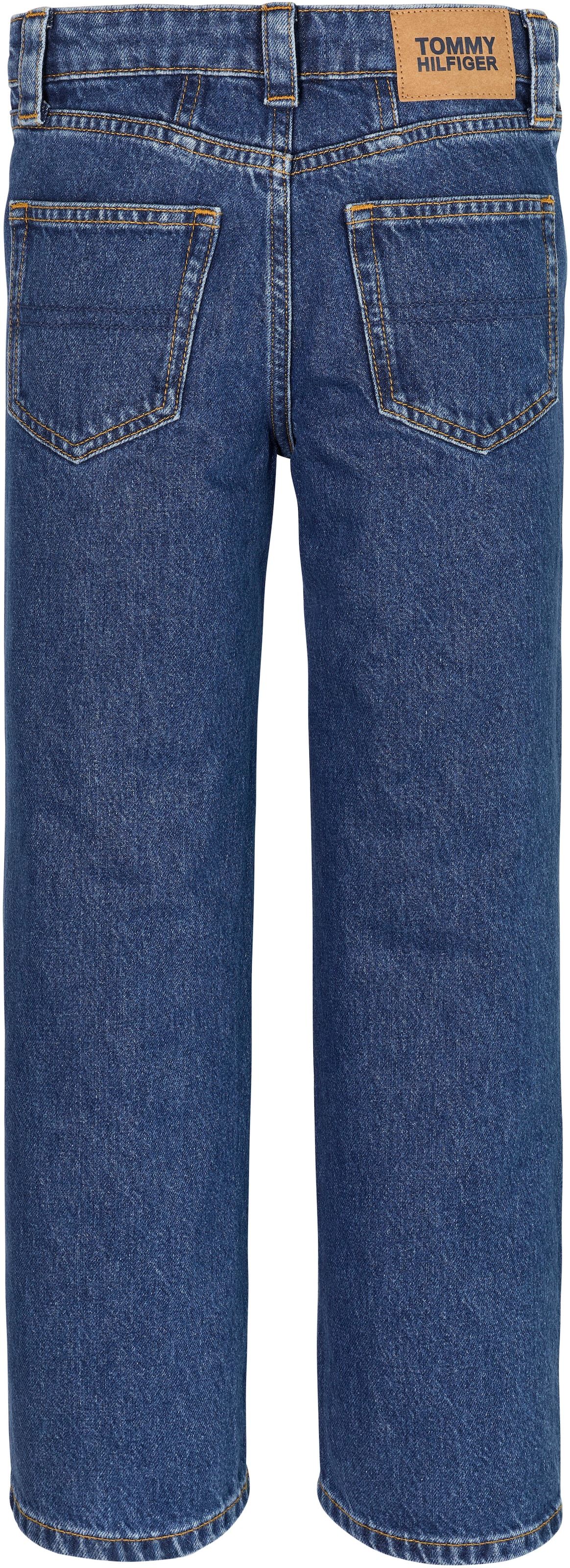 Tommy Hilfiger 5-Pocket-Jeans »GIRLFRIEND Leder-Brandlabel Kinder bei MID ♕ BLUE«, hinteren MiniMe,mit Kids am Bund Junior