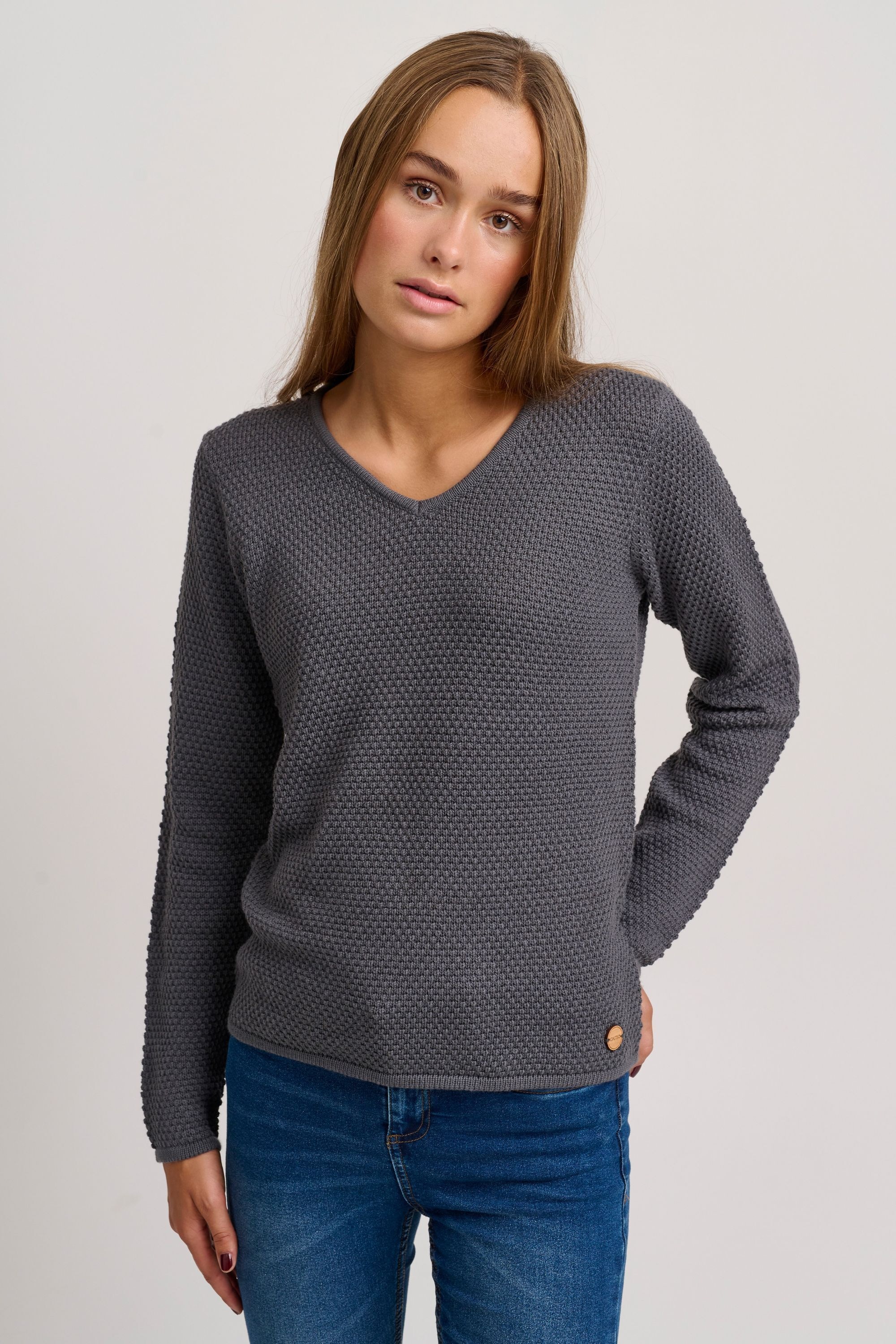 OXMO Strickfleece-Pullover »Strickpullover OXHanna«