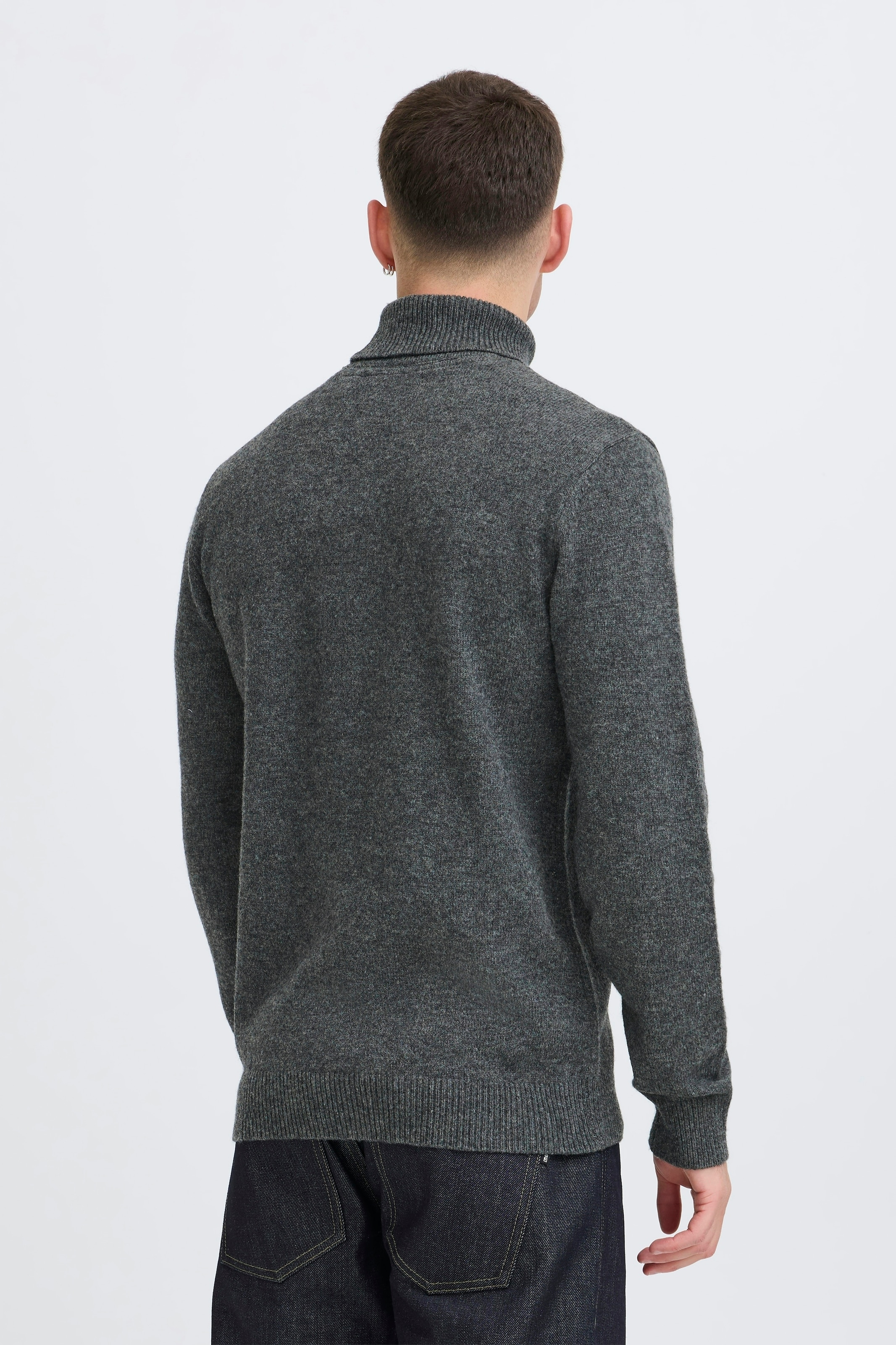 Blend Rollkragenpullover »BHBRANKO ROLL KNIT« mit Markenlabel, aus Wollmischung, Regular Fit, hüftlang