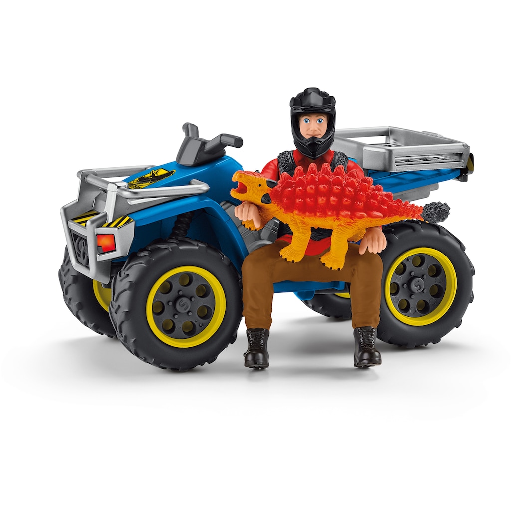 Schleich® Spielzeug-Quad »DINOSAURS, Flucht auf Quad vor Velociraptor (41466)«, (Set)