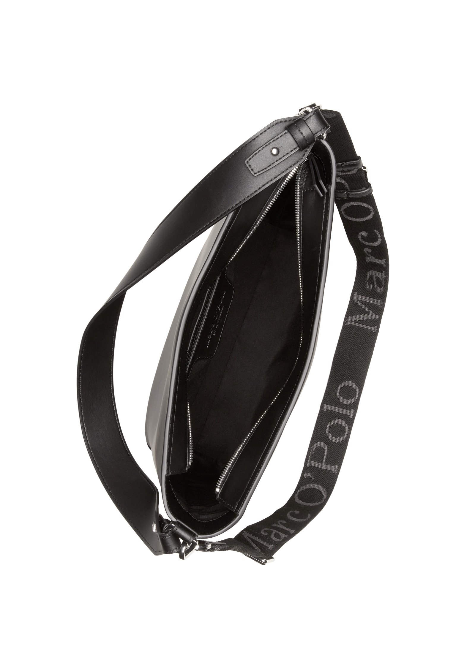 Marc O'Polo Accessories Hobo »VANJA« Schultertasche, Damen-Handtasche mit langem Logo-Gurtband