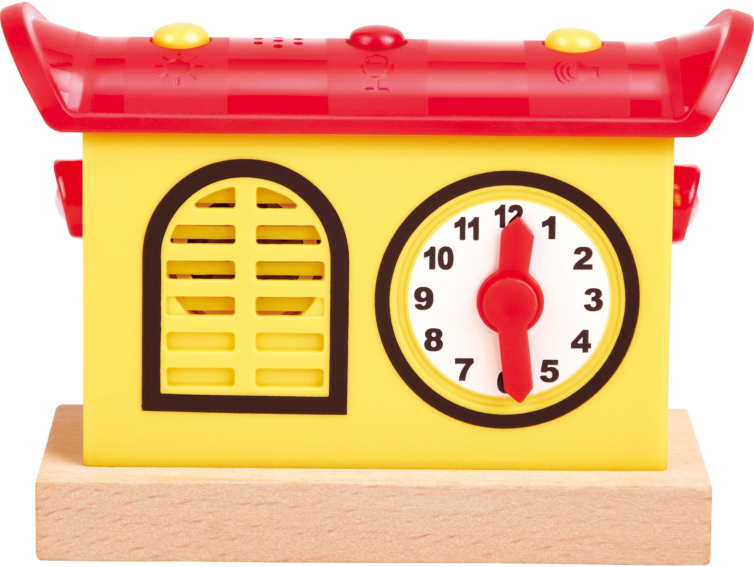 Hape Spielzeugeisenbahn-Gebäude »Bahnhof mit Aufnahmefunktion«, (Set, 5 tlg.), aus Holz