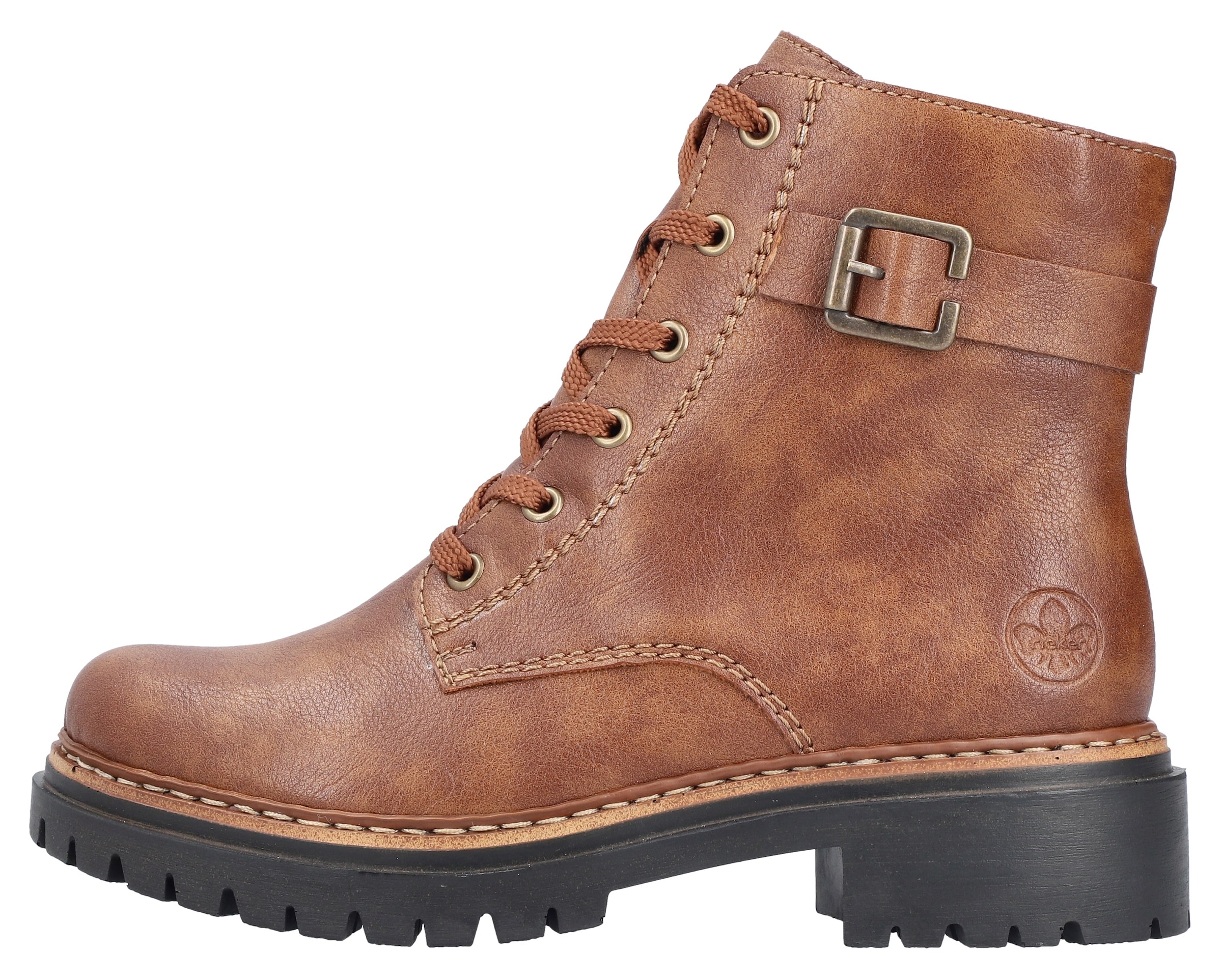 Rieker Schnürboots  , Winterstiefel, Boots mit kontrastfarbener Rahmennaht