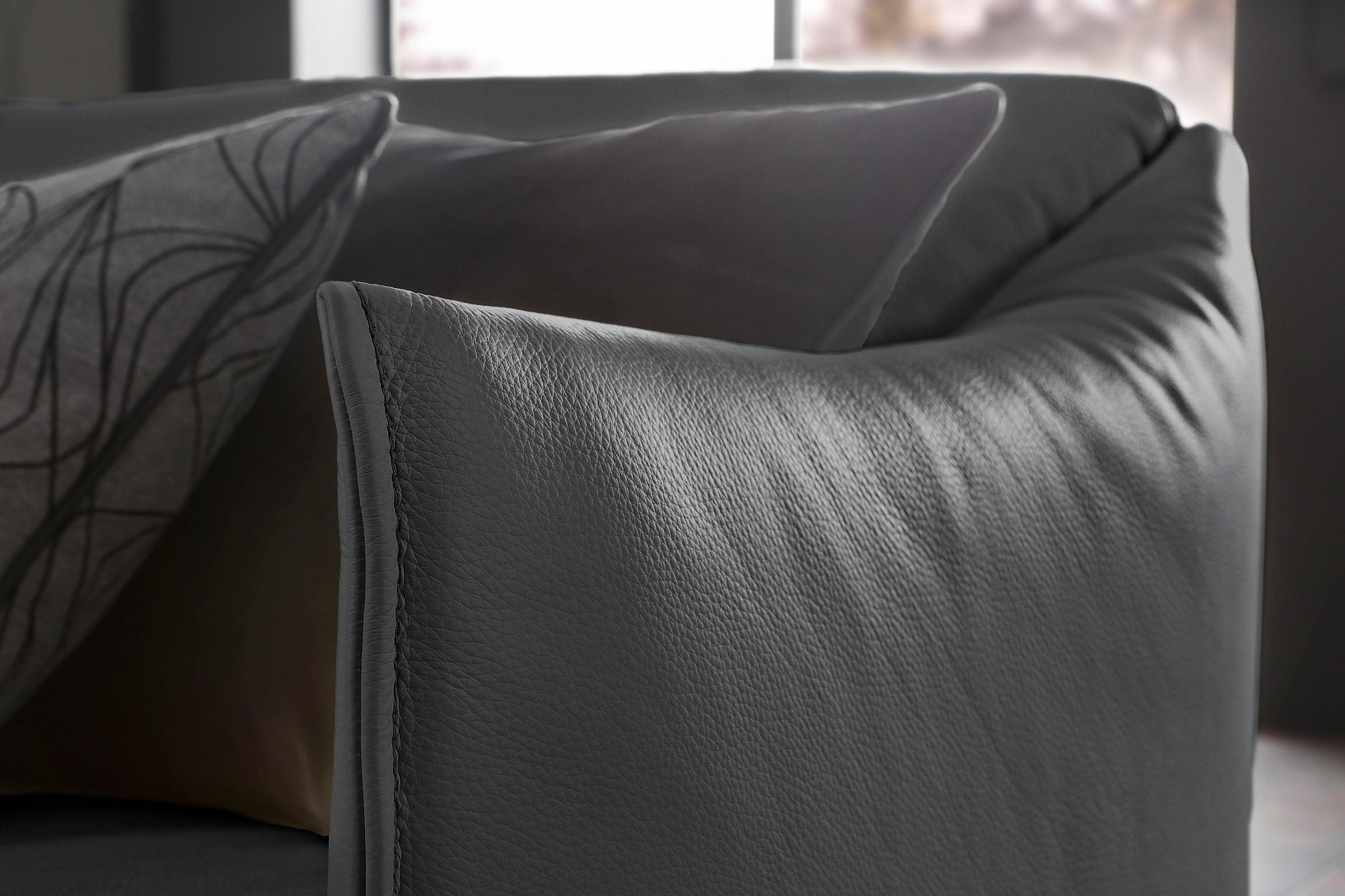 W.SCHILLIG 3-Sitzer »sally«, mit Metallfüßen in Silber matt, Breite 224 cm
