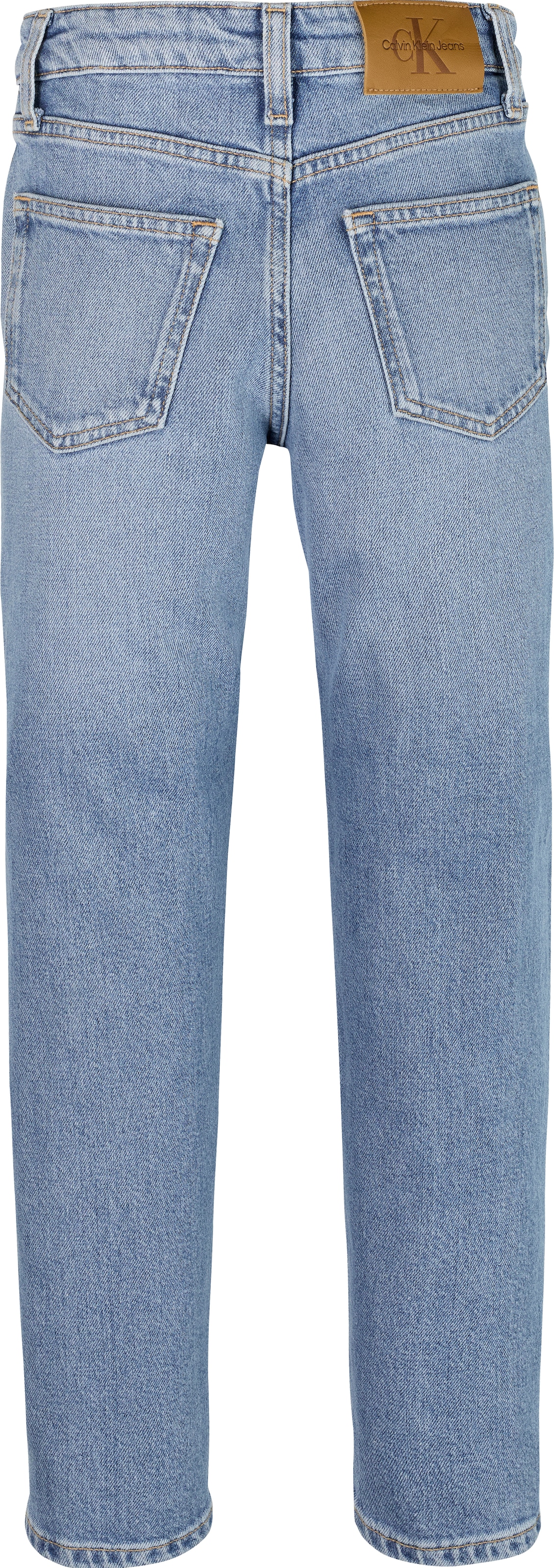 Calvin Klein Jeans Straight-Jeans »BARREL CLOUDY BLUE«, mit Logo-Badge