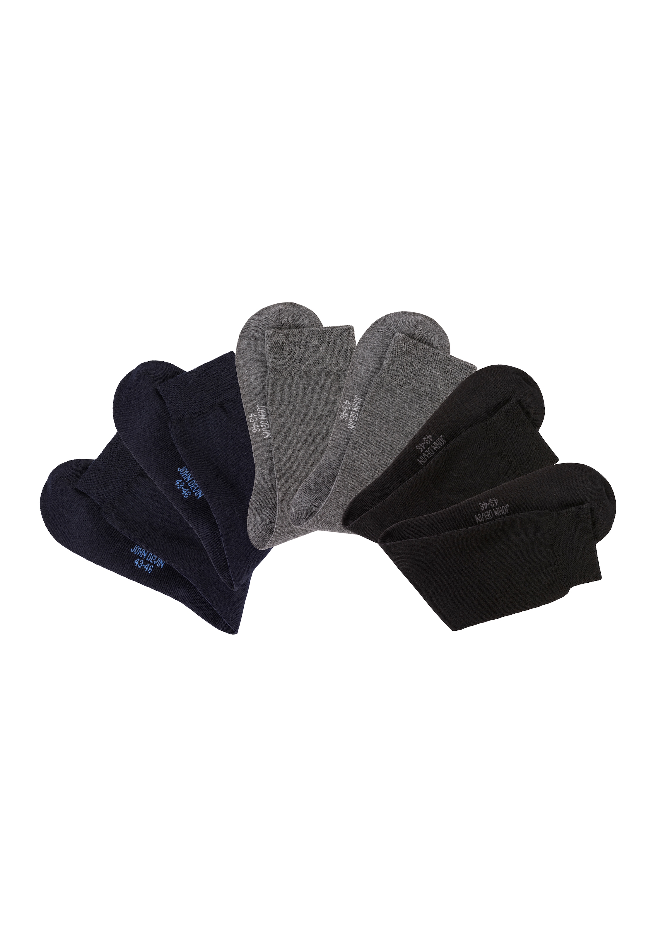 John Devin Businesssocken, (Packung, 6 Paar), lange Form, wertig in Box verpackt