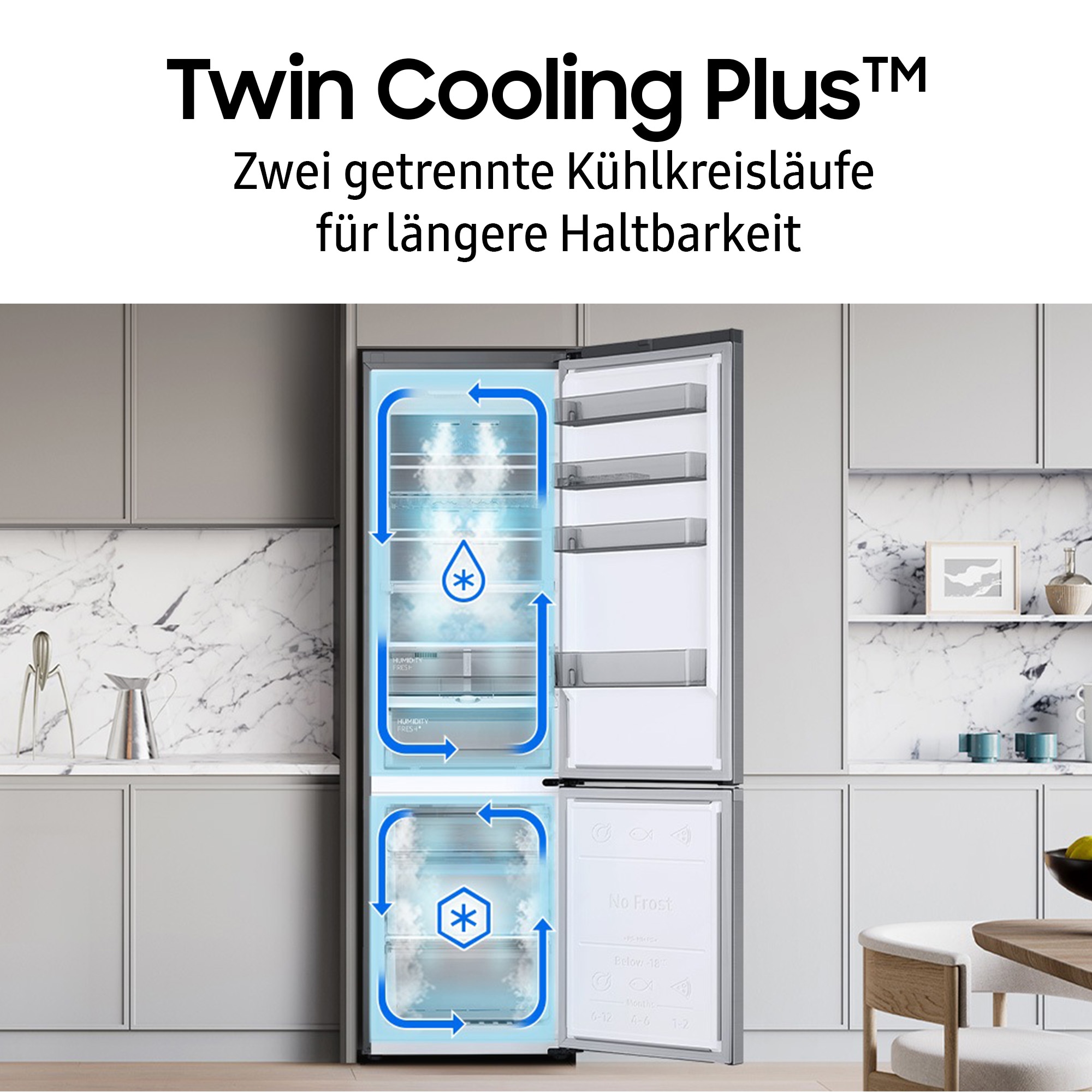 Samsung Kühl-/Gefrierkombination »RB38C7AGWS9«