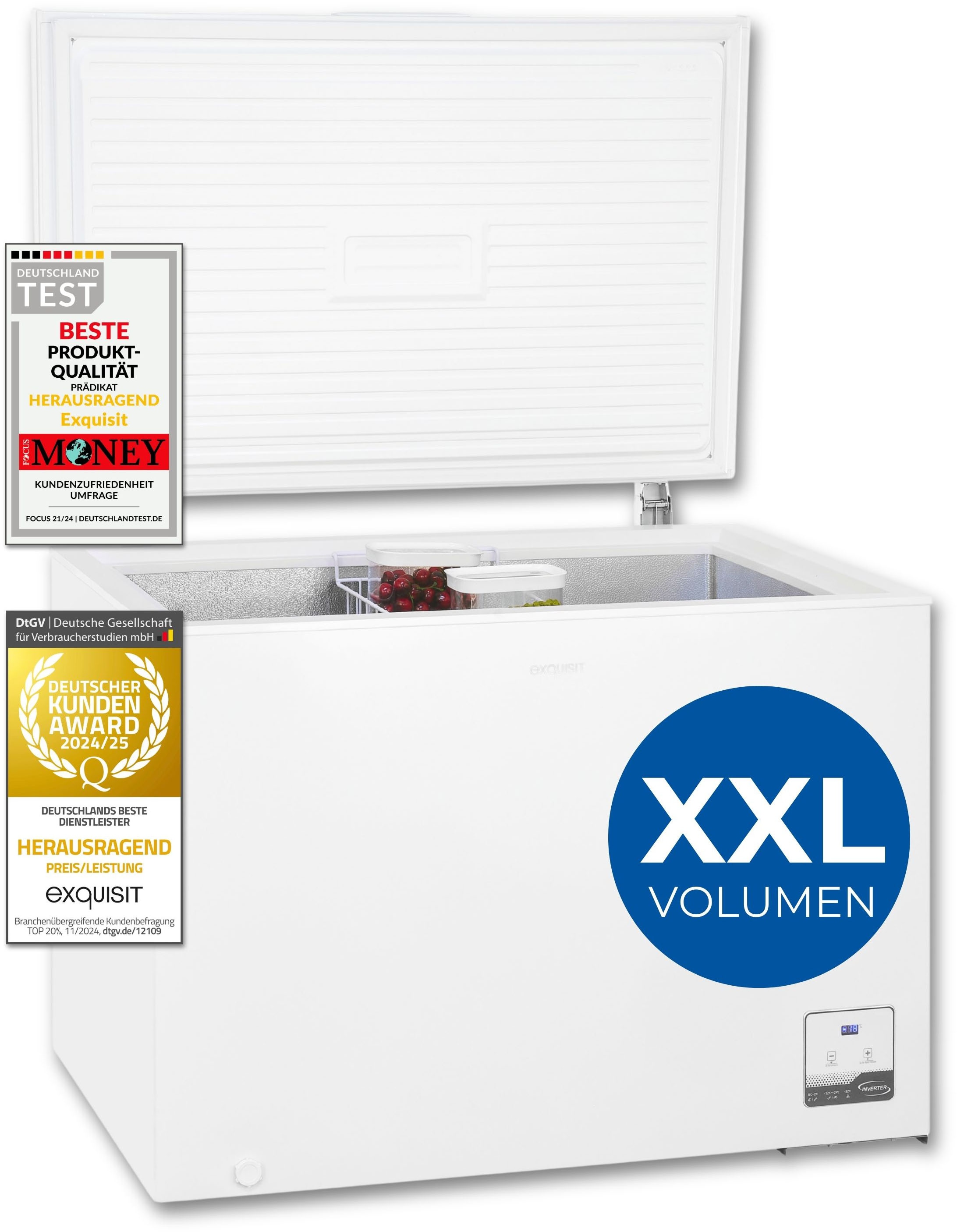 exquisit Gefriertruhe »GT300-050C weiss«, 83,5 cm hoch, 105,5 cm breit