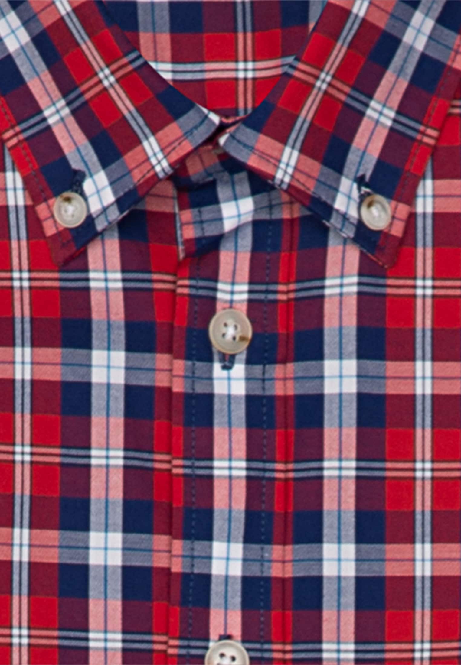 seidensticker Businesshemd »Schwarze Rose«, Regular Kurzarm Button-Down-Kragen Karo